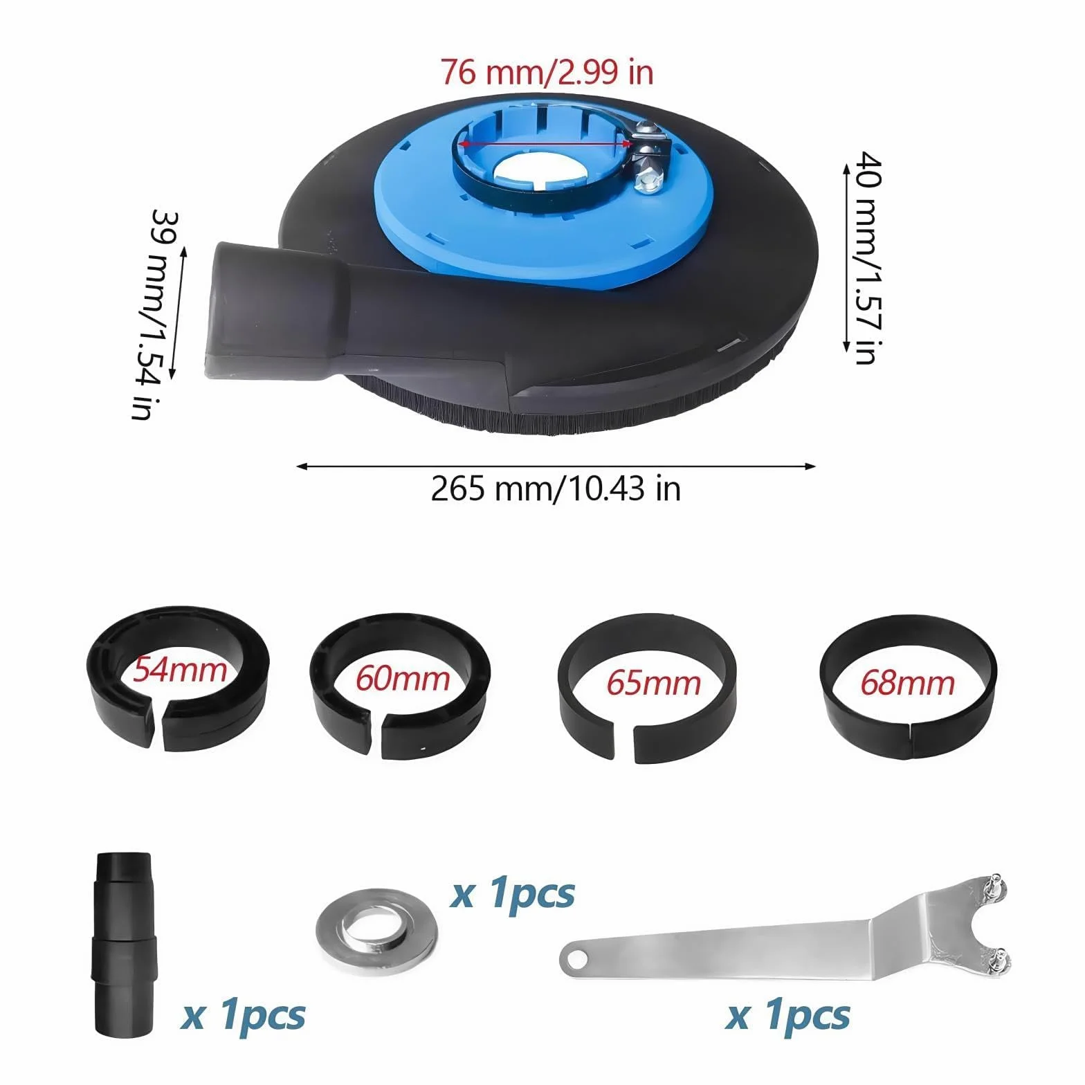 Meuleuse D'angle avec Aspiration de Poussière de 230 mm, Mini Disqueuse, Ponceuse à Disque, Carter Aspiration Meuleuse 230 mm