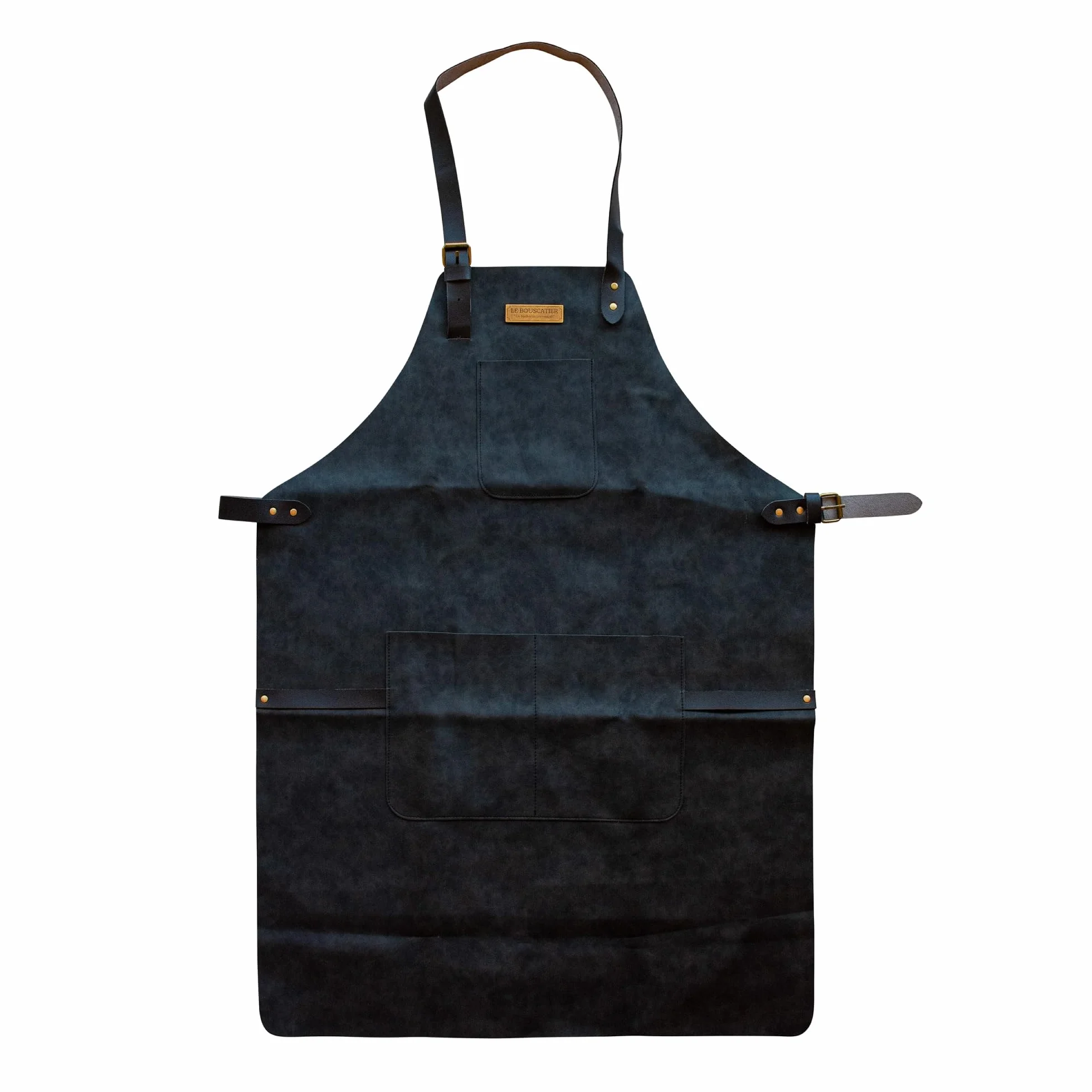 Le Bouscatier Tablier cuisine en cuir réglable résistant léger pour barbecue plancha brasero grillades