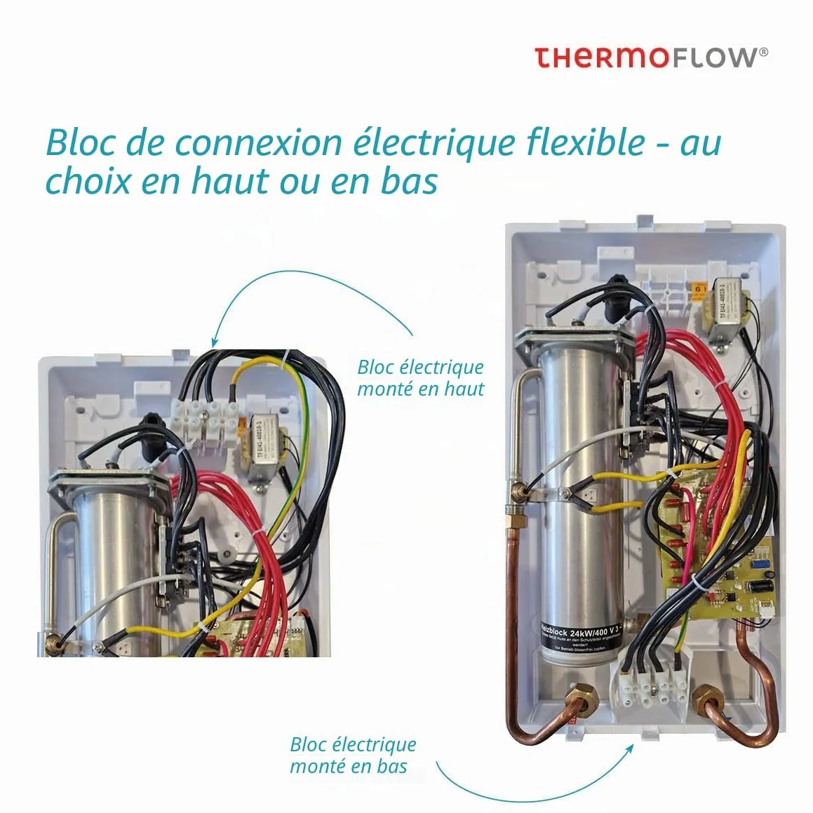 Thermoflow Elex 24 Chauffe-eau instantané 24 kW 400 V Raccord G 1/2" 13 L/min
