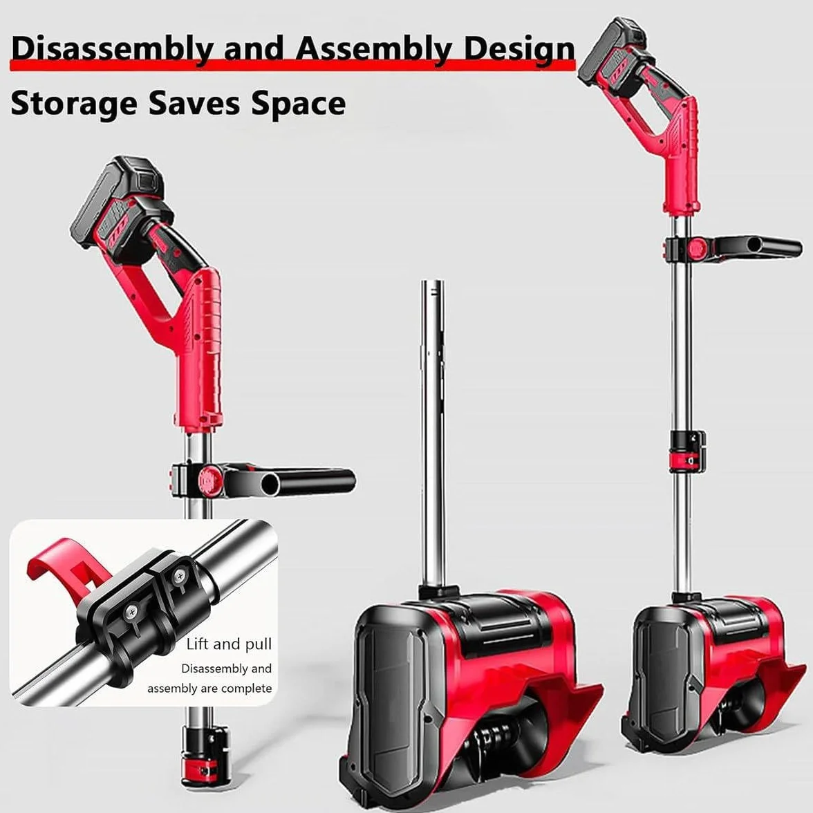 Souffleuse à Neige 1200W sans Fil 20V Batterie, Largeur 32cm, Hauteur 16cm, Distance 8m