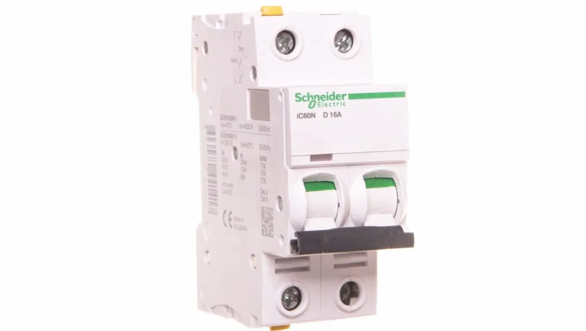 Schneider A9F05216 Disjoncteur iC60N 2P 16A Caractéristique D