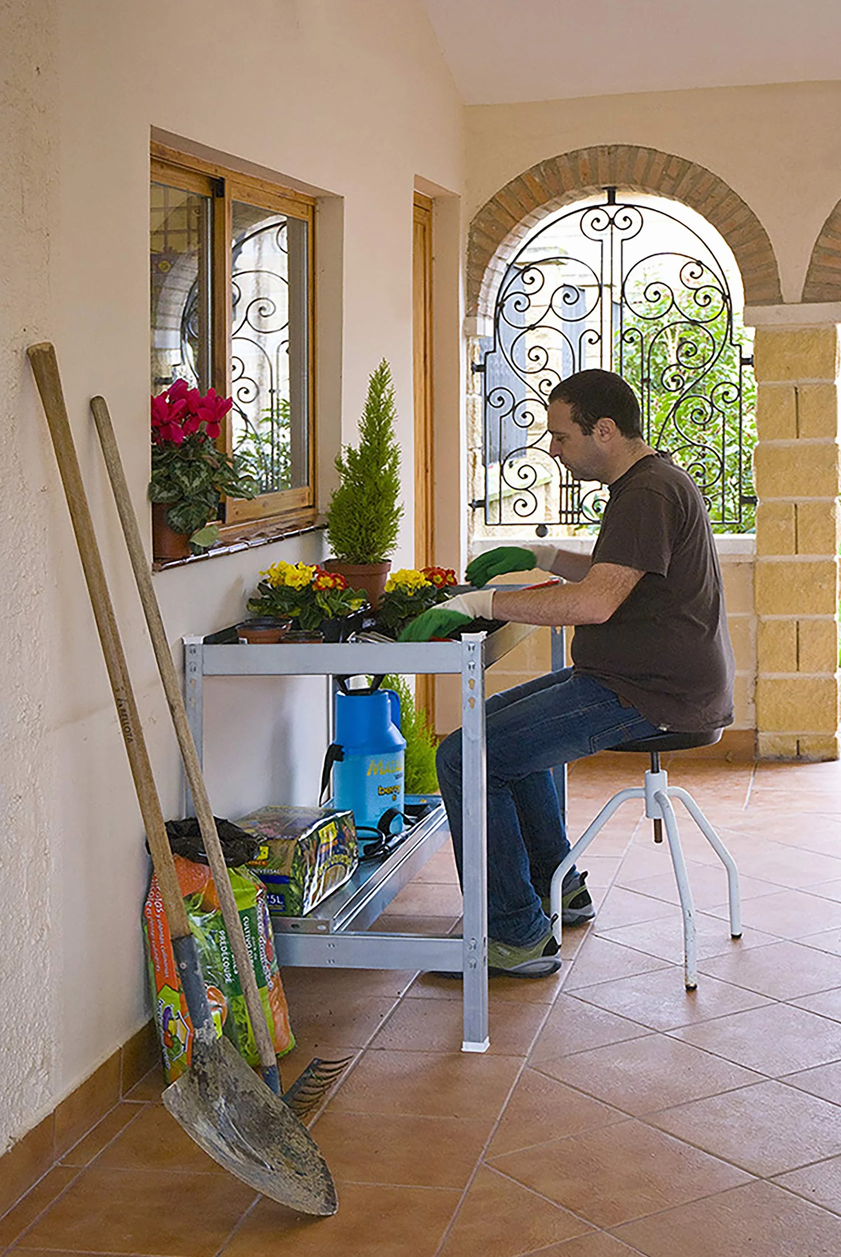 Simon Rack Table de rempotage 840x1200x600 mm Galvanisé