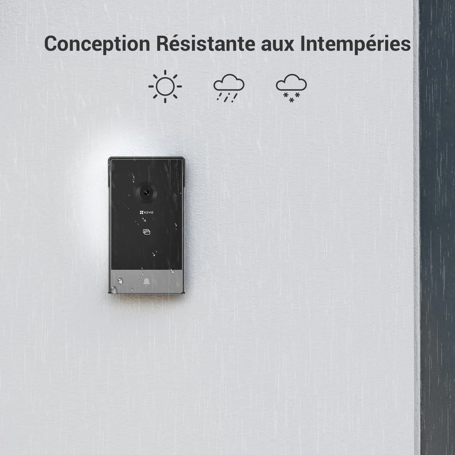 EZVIZ CP7 2K Visiophone Connecté Interphone Vidéo 7 Pouces Moniteur Tactile Unlock à Distance 2 Fils Détection Humaine RFID Audio Bidirectionnel Vision Nocturne Étanche WiFi bi-Bande
