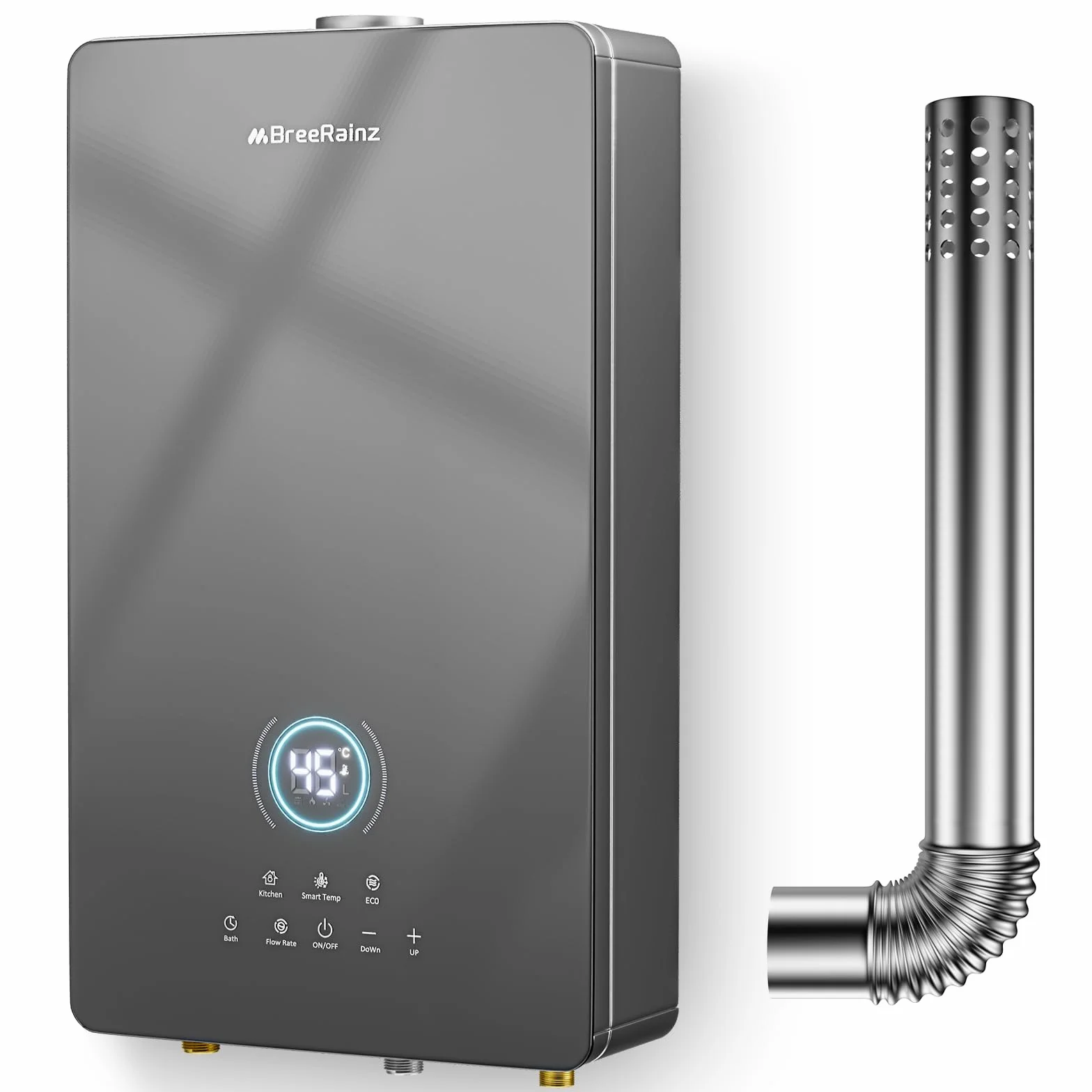 Chauffe-Eau à Gaz Instantané 32kW 16 LPM, 5 Modes, Écran Tactile LED, 220V, Butane Propane