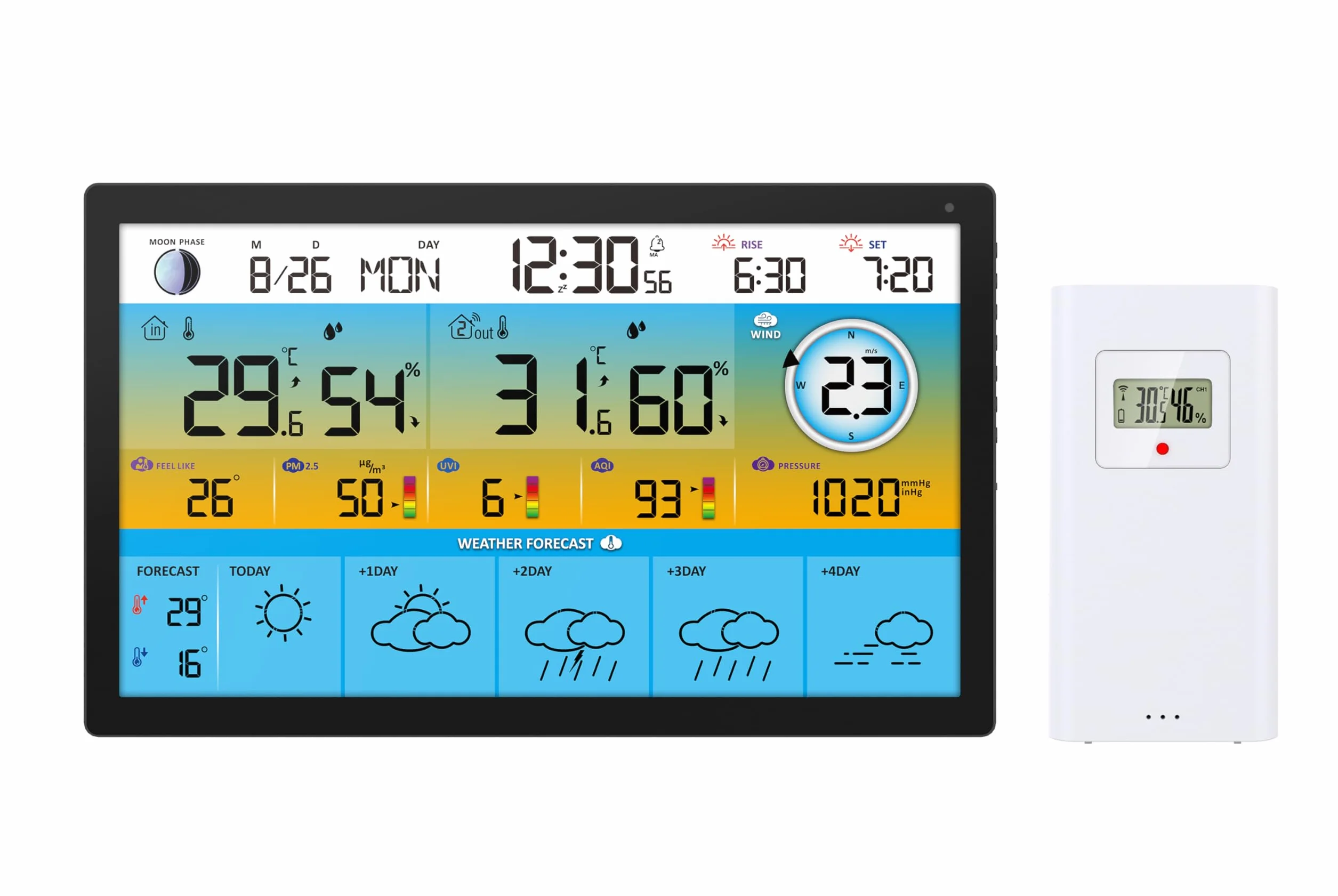 Station météo connectée TUYA SM-056 avec sonde extérieure