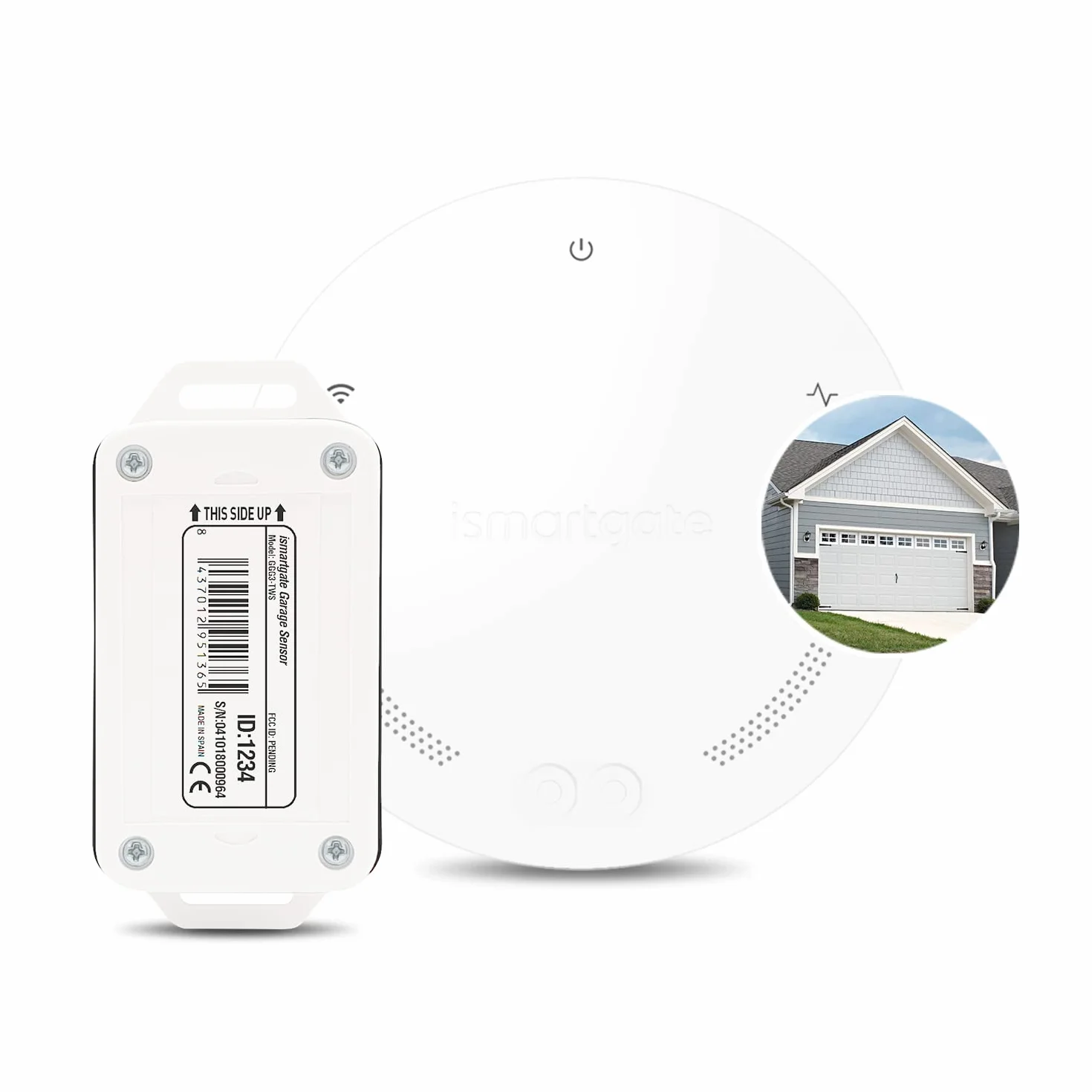 Ouvre-Porte de Garage ismartgate Mini Smart Wi-FI Compatible avec Amazon Alexa, Google Home, Samsung SmartThings et iFTTT.