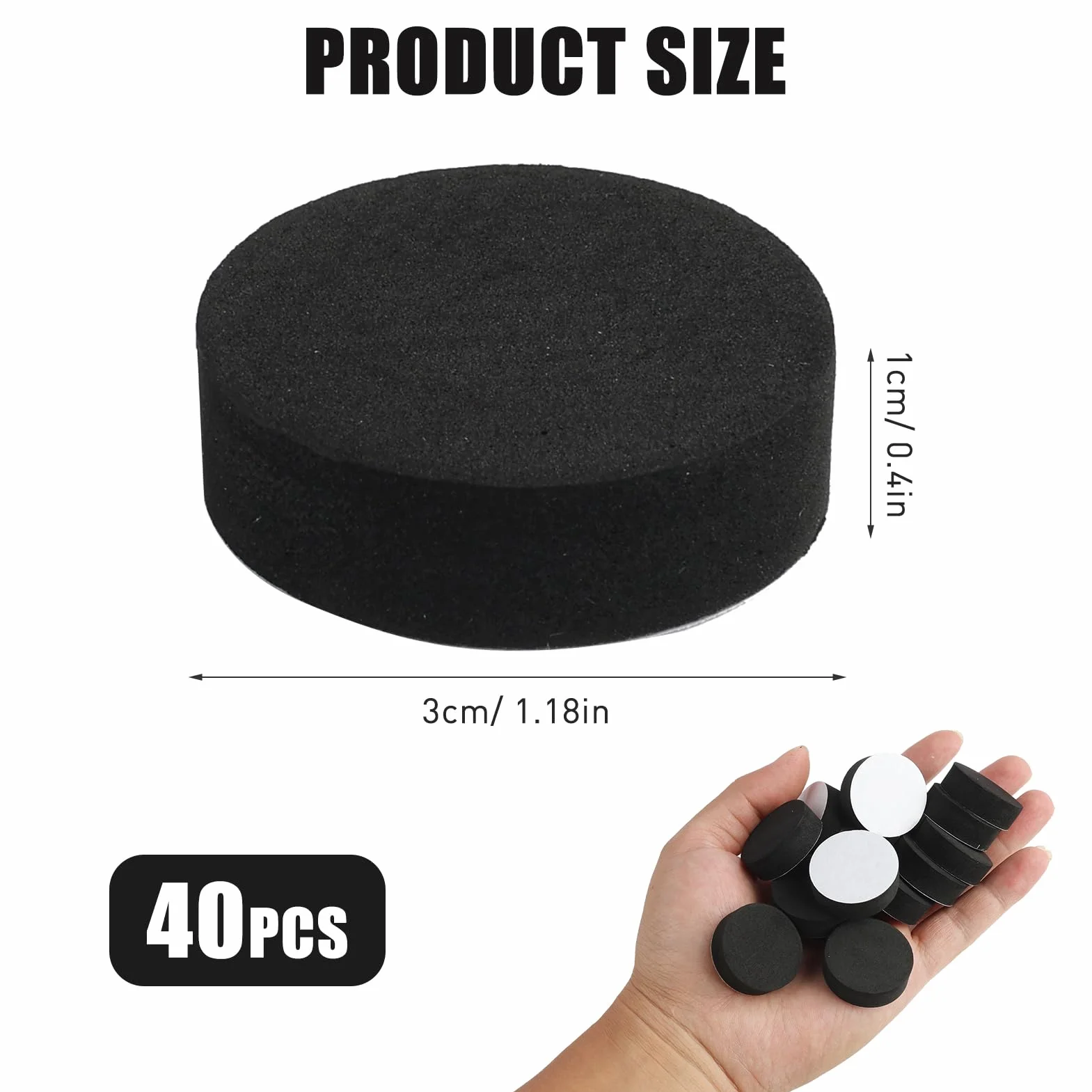 Pied Pot de Fleur Invisible 40 PCS, Élément Antidérapant Élévateur de Pot avec Capillary Felt Pad pour Drainage Protection Sol Intérieur Extérieur