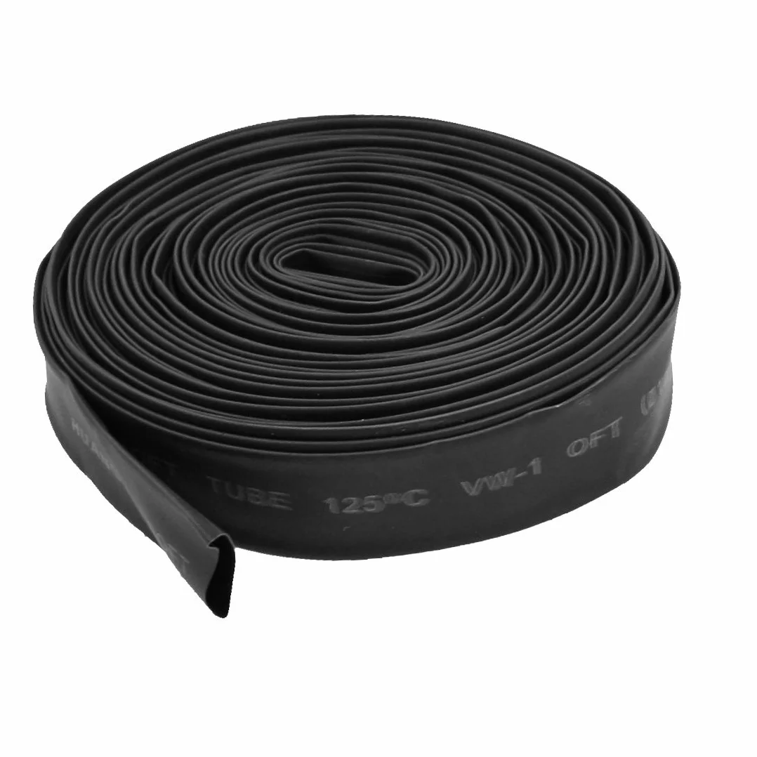 sourcing map Gaine Thermorétractable 10mm Dia. Chaleur Tube rapport 2:1 7m Noir