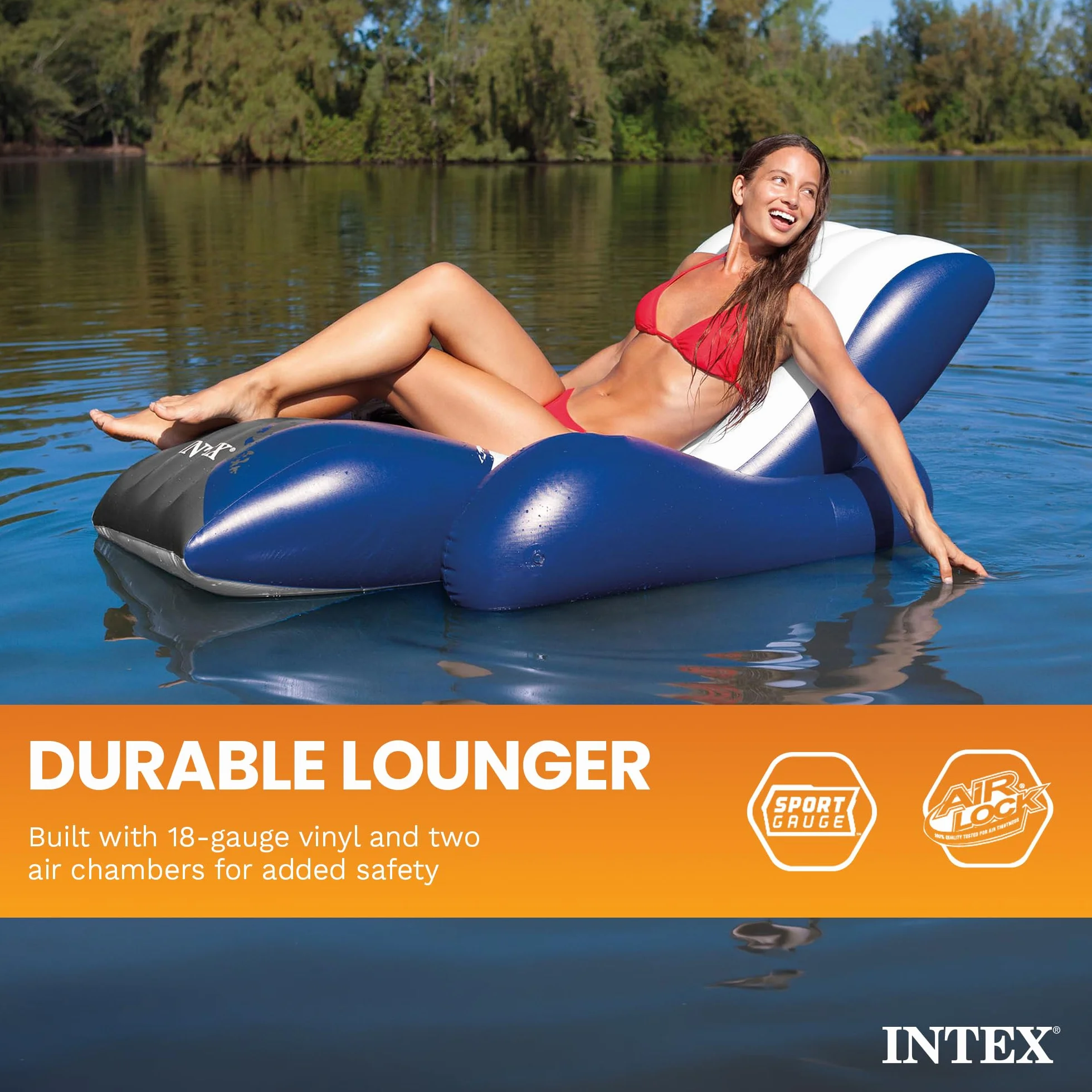 Floating Recliner Inflatable Lounge 71in x 53in