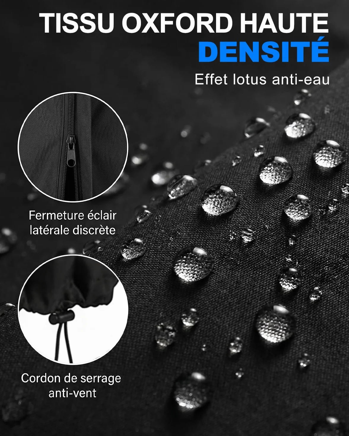 Housse Parasol Déporté Imperméable Oxford Anti-UV 265cm Protection Jardin Terrasse