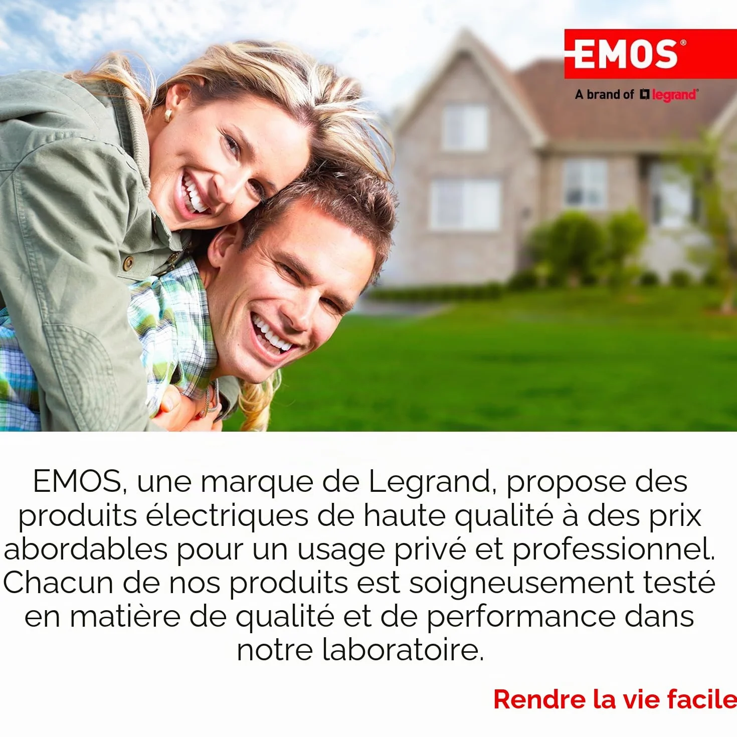 EMOS - Détecteur de mouvement infrarouge étanche - Portée 12 m - Sensibilité 3-2000 Lux - Angle de détection 180° - Durée de commutation 10 Sek à 15 Min - 230 V pour montage en surface
