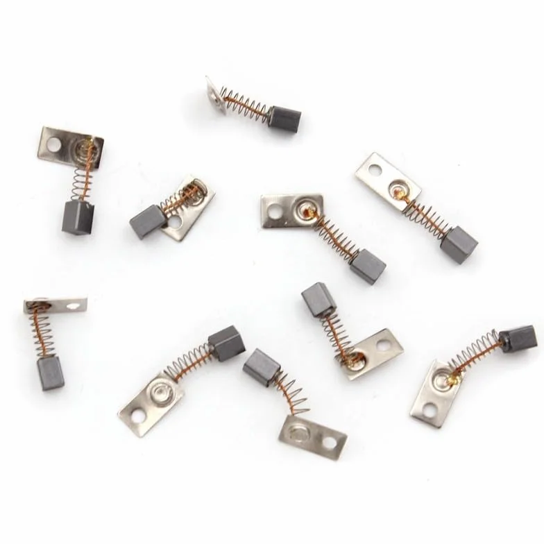 FACAIIO Lot de 10 balais de charbon pour moteur électrique Saeyang Série 210 102L 105L Haute conductivité 3 x 3 x 4,5 mm