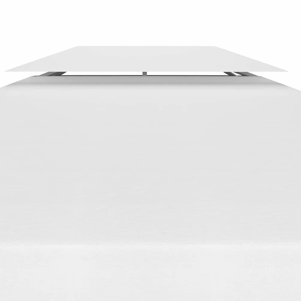 vidaXL Toile de Toit de Belvédère 2 Niveaux 310 g/m² 4x3 m Blanc
