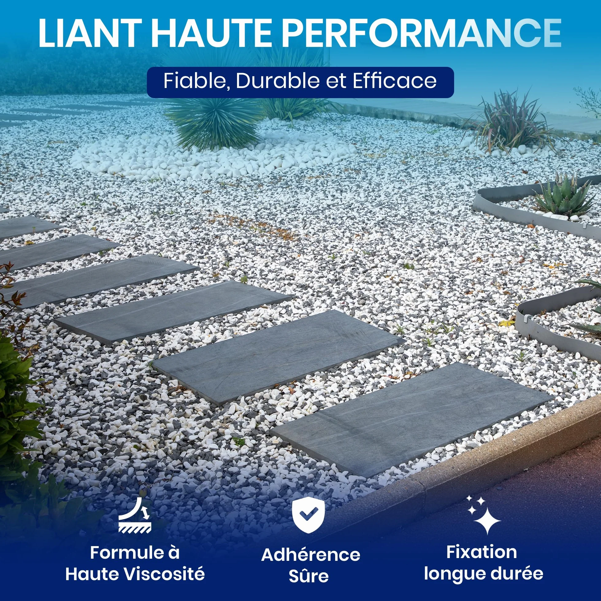 Liant Gravier Extérieur 10L - Colle pour Gravier, Pierres et Paillis