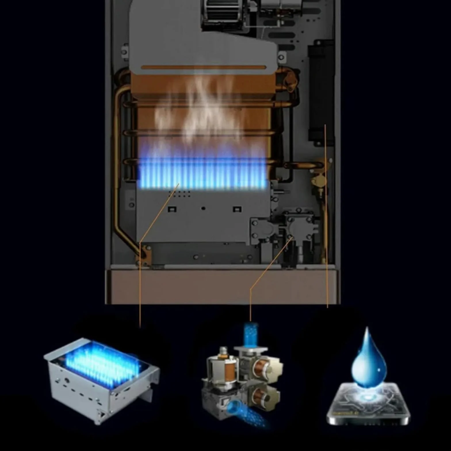 Chauffe-eau à Gaz Instantané 6L 12KW 6 L/min LPG Butane Propane Maison Camping Car Mode Hiver Été