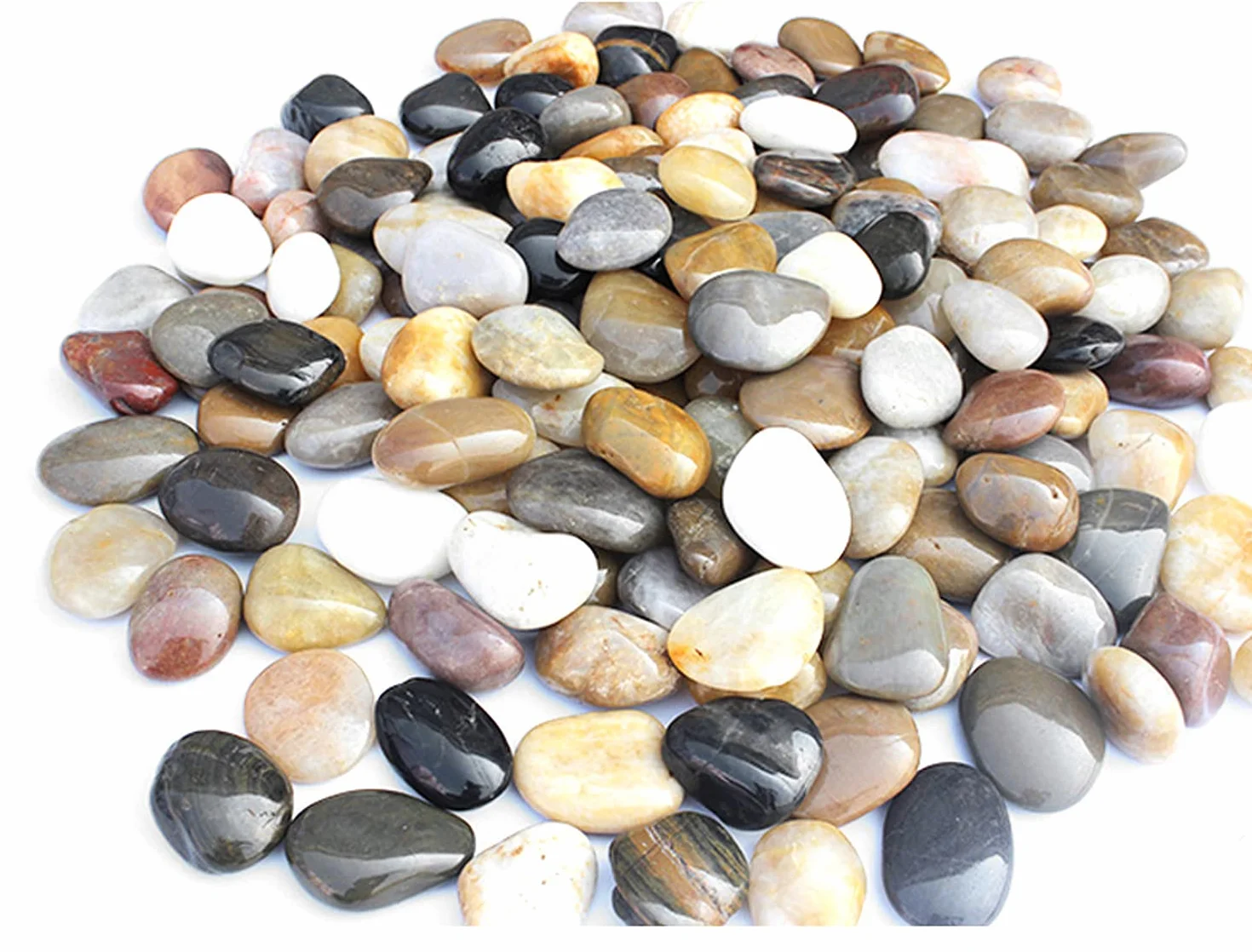Galets Naturel Décoratif Poli Pierres Décoration Cailloux Jardin 2-4 cm 0.9kg