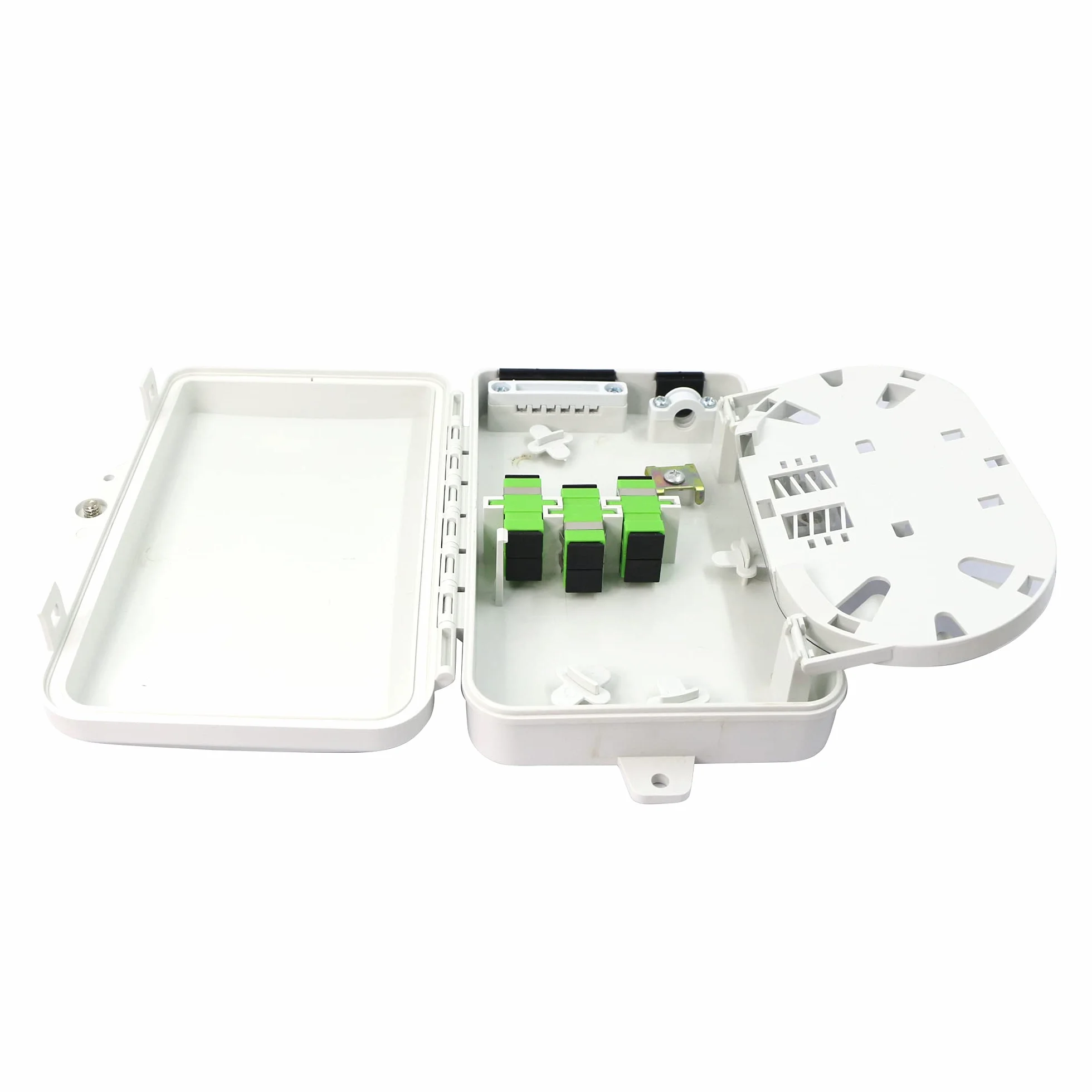 Boîte de distribution en fibre optique FTTH à 6 cœurs, boîte de distribution et répartiteur en fibre optique à 6 ports, pour adaptateurs SC, FC, E2000