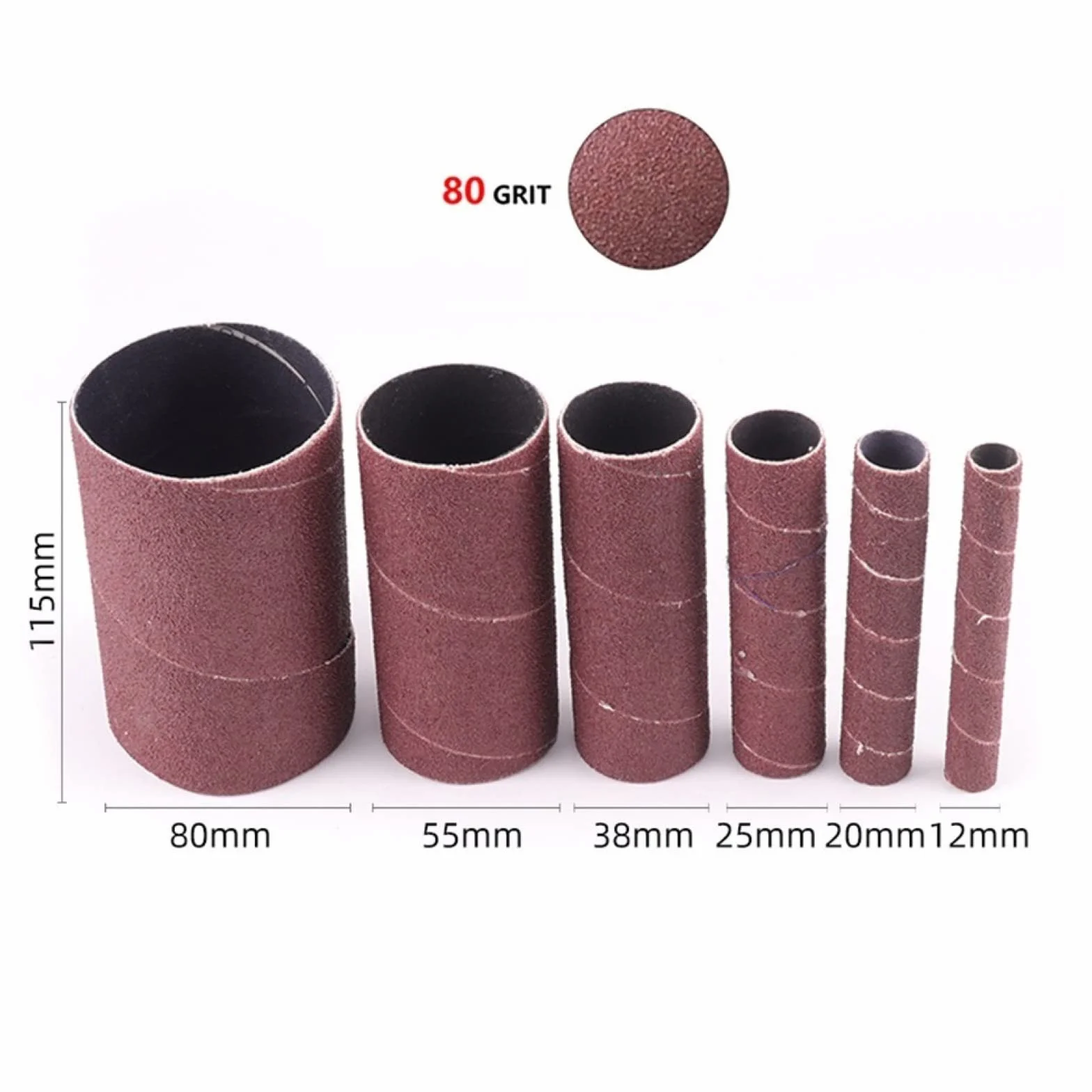 ZYWUOY Lot de 12 Manchons de Ponçage pour Ponceuse Oscillante de 11,4 cm en Aluminium, Grain 80/120, Compatible avec Bois, Métal, Plastique