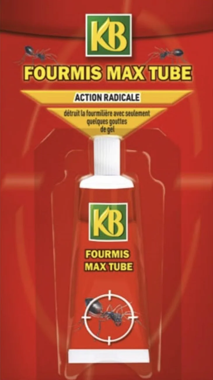 Gel Anti-Fourmis KB HOME DEFENSE Appât Tube 10g Action Radicale Éradication Nid Intérieur Extérieur