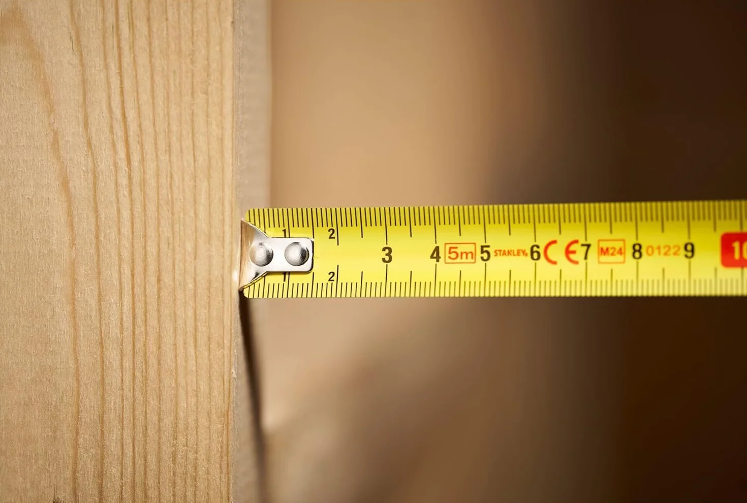 Stanley 0-30-697 Tylon 5m x 19mm Ruban en Acier Laqué Boitier Ergonomique Bi matière Crochet 2 Rivets