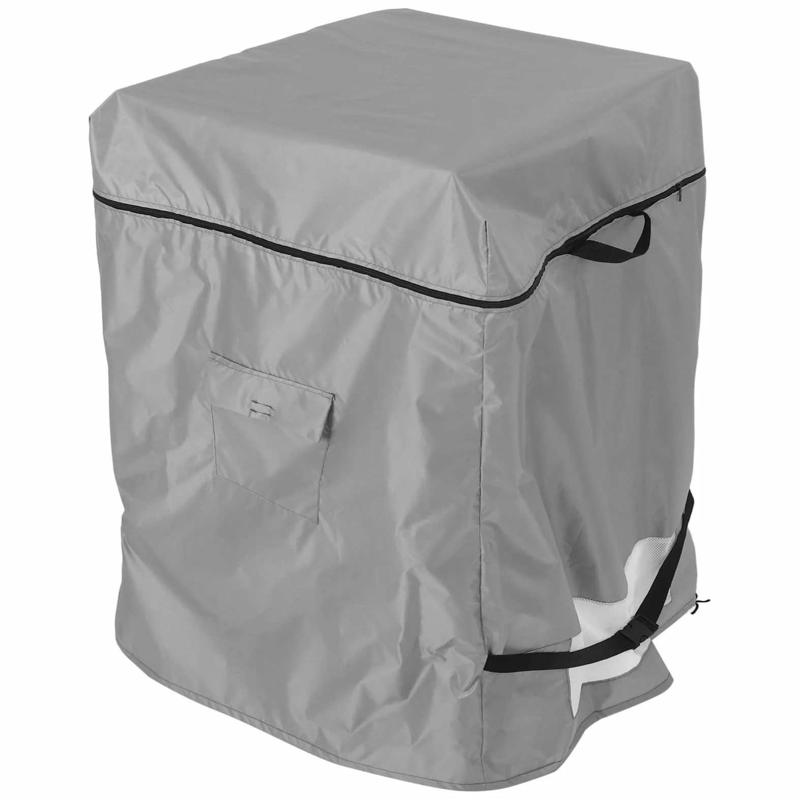 Gadpiparty Housse pour Congélateur Coffre Extérieur Imperméable 210d Gris avec Fermeture Éclair Grande Taille Protection Patio