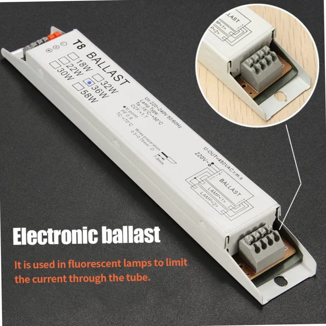 Ballast Électronique T8 Ballast Électronique, 2x36w Tension Largeur Fluorescent Instant Start De Démarrage De La Lampe D'économie D'énergie Parfaite Pour Une Utilisation Par Des Professionnels Ou Une