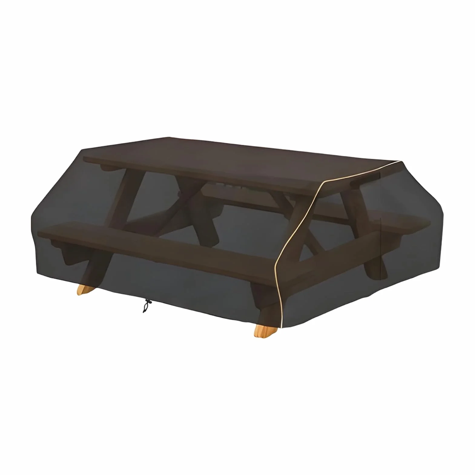Housse de table pique-nique imperméable toile robuste extérieure pour jardin terrasse camping