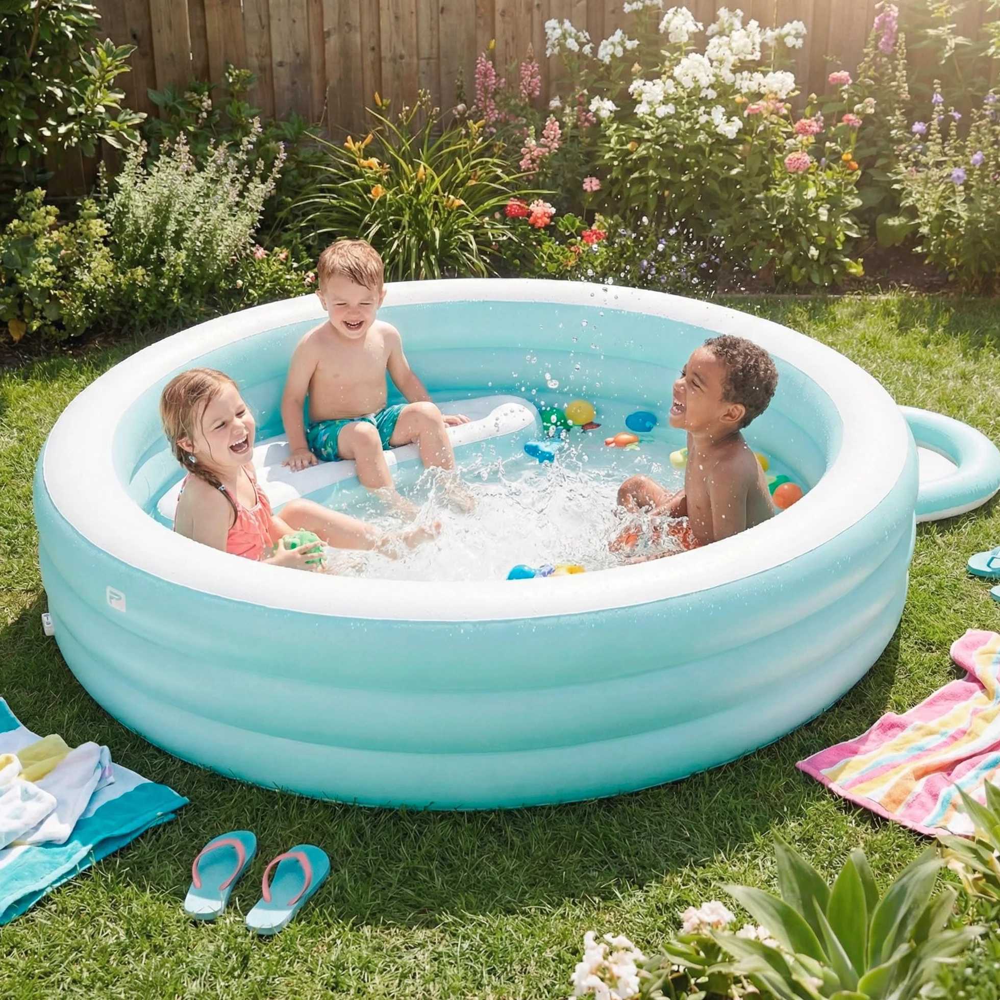 Intex Swim Center 57195NP Auvent Gonflable pour Piscine 177 x 221 x 137 cm