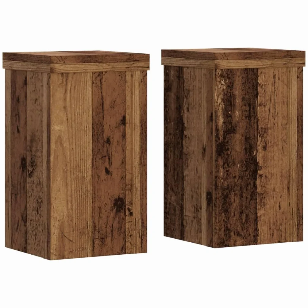 VidaXL Supports pour plantes 2 pcs vieux bois d'ingénierie
