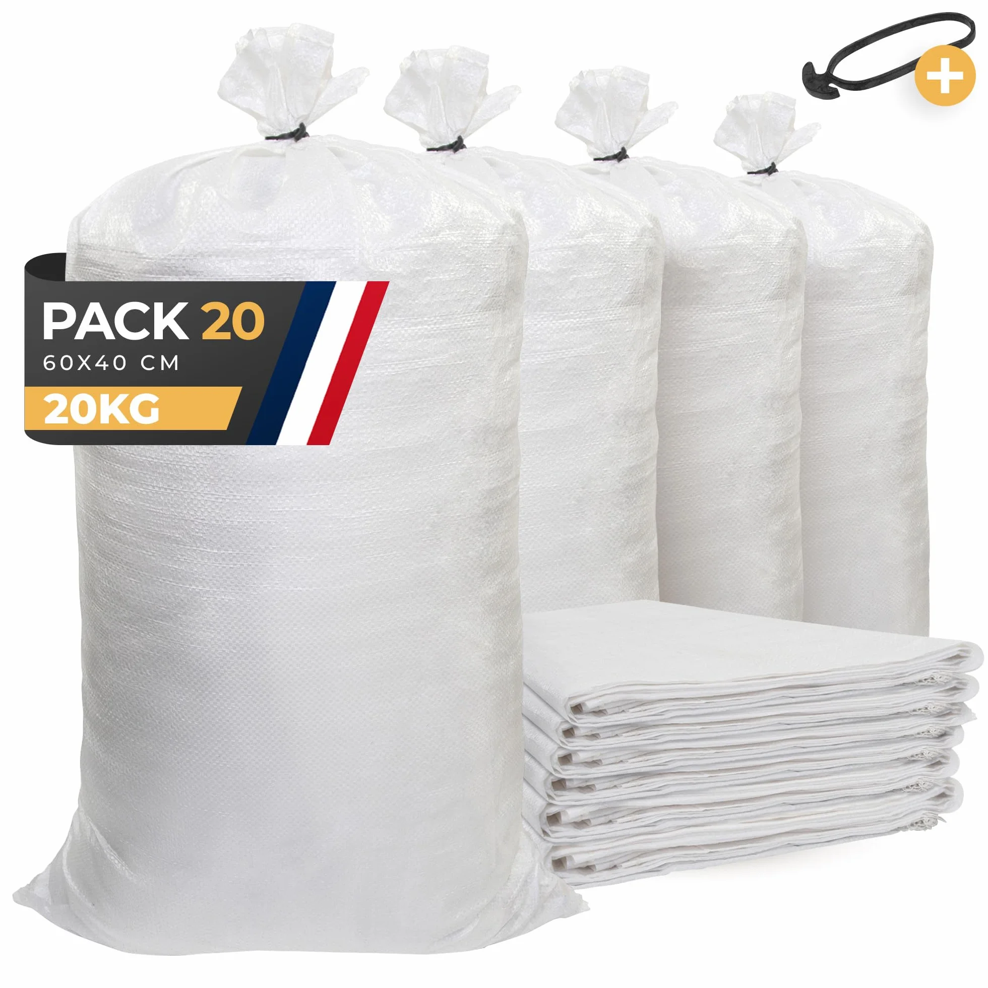 Sac à Gravats 40 x 60 cm 20 kg Polypropylène 20 Unités