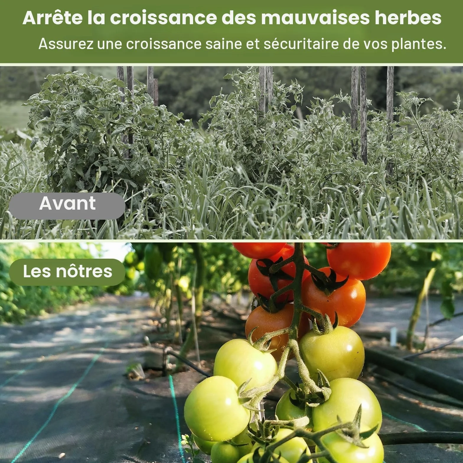 Velway Toile de Paillage 1x10M 100g/m² Géotextile Anti Mauvaises Herbes Perméable UV