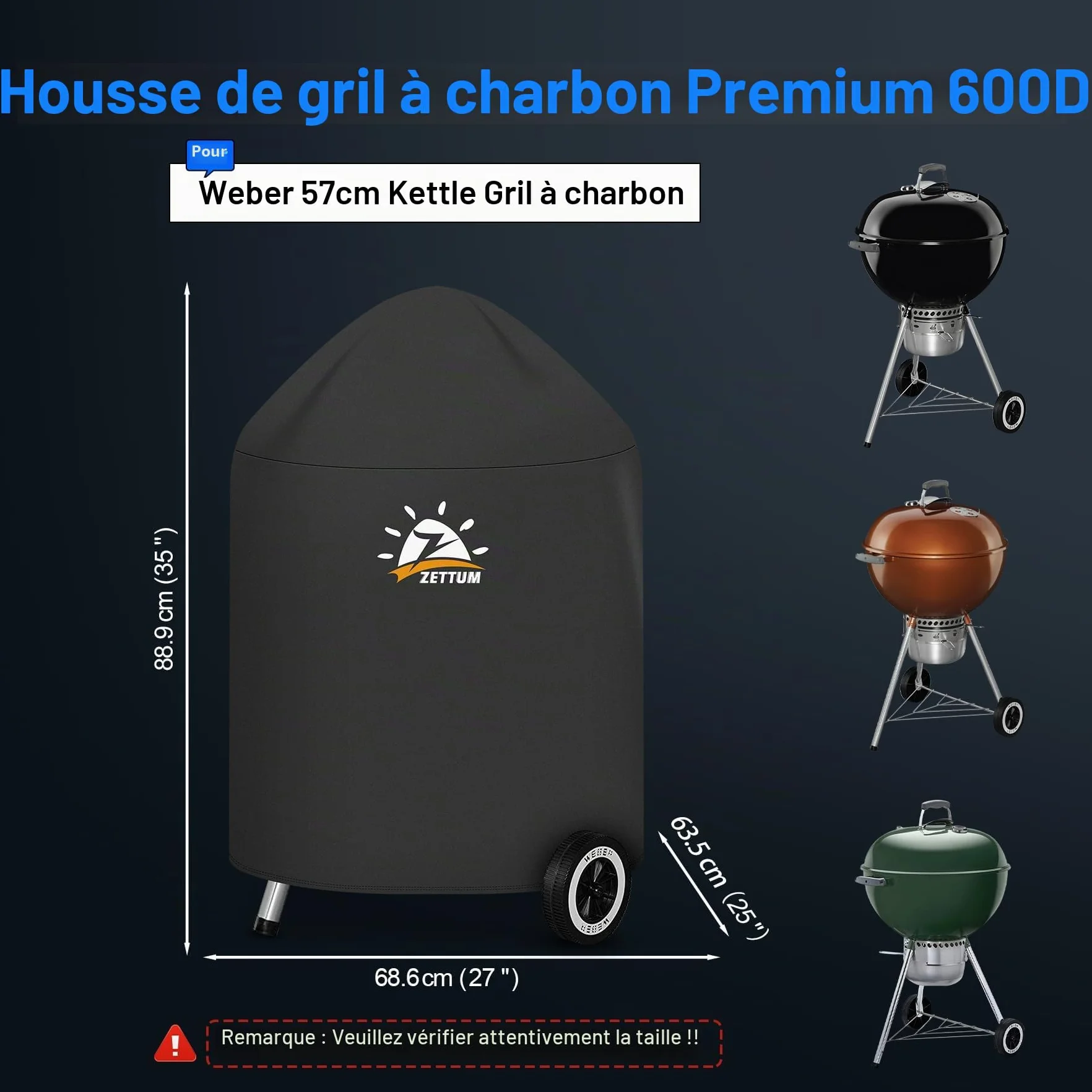 Weber Housse de Barbecue 57 cm Imperméable