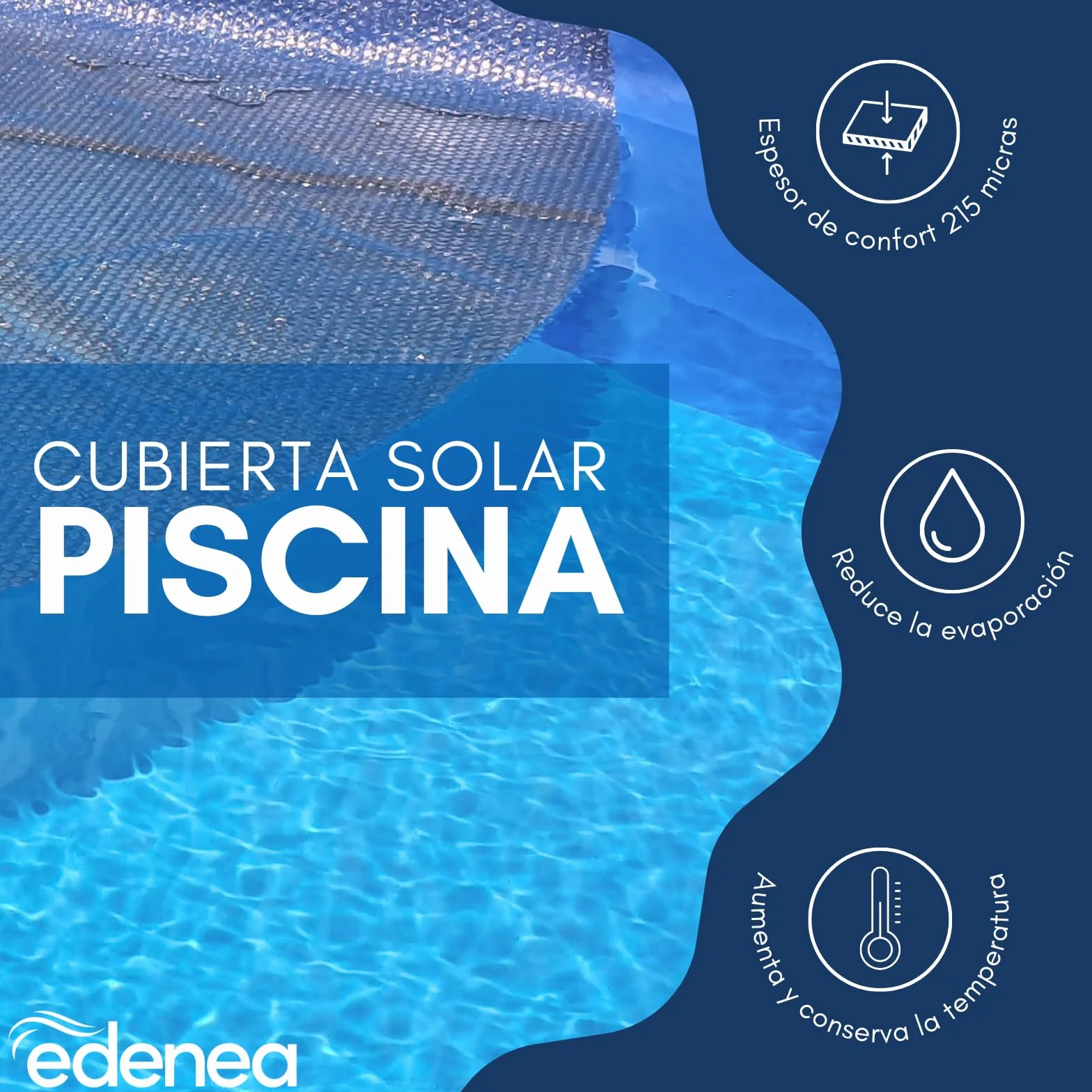 Bâche Solaire Piscine Ronde 366 cm Gris Silver 215 Microns