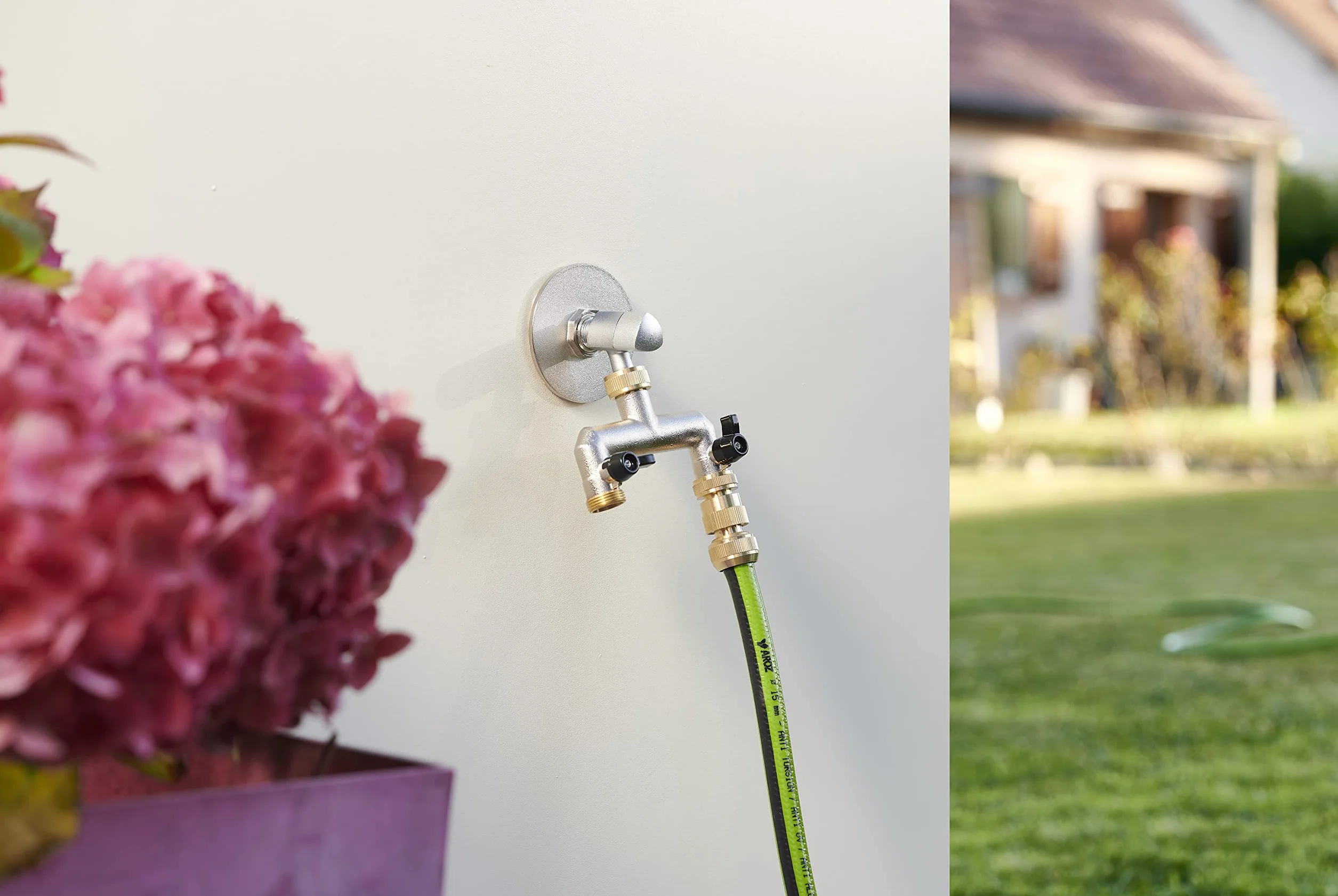 Robinet de jardin laiton nickelé AROZ