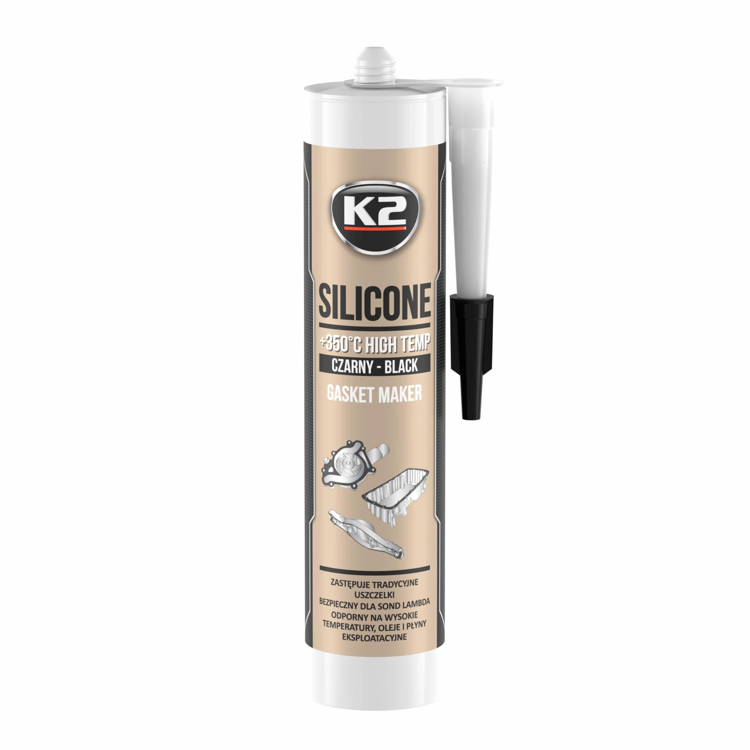 Mastic en silicone haute température 300 g + 350 °C - Cartouches noires