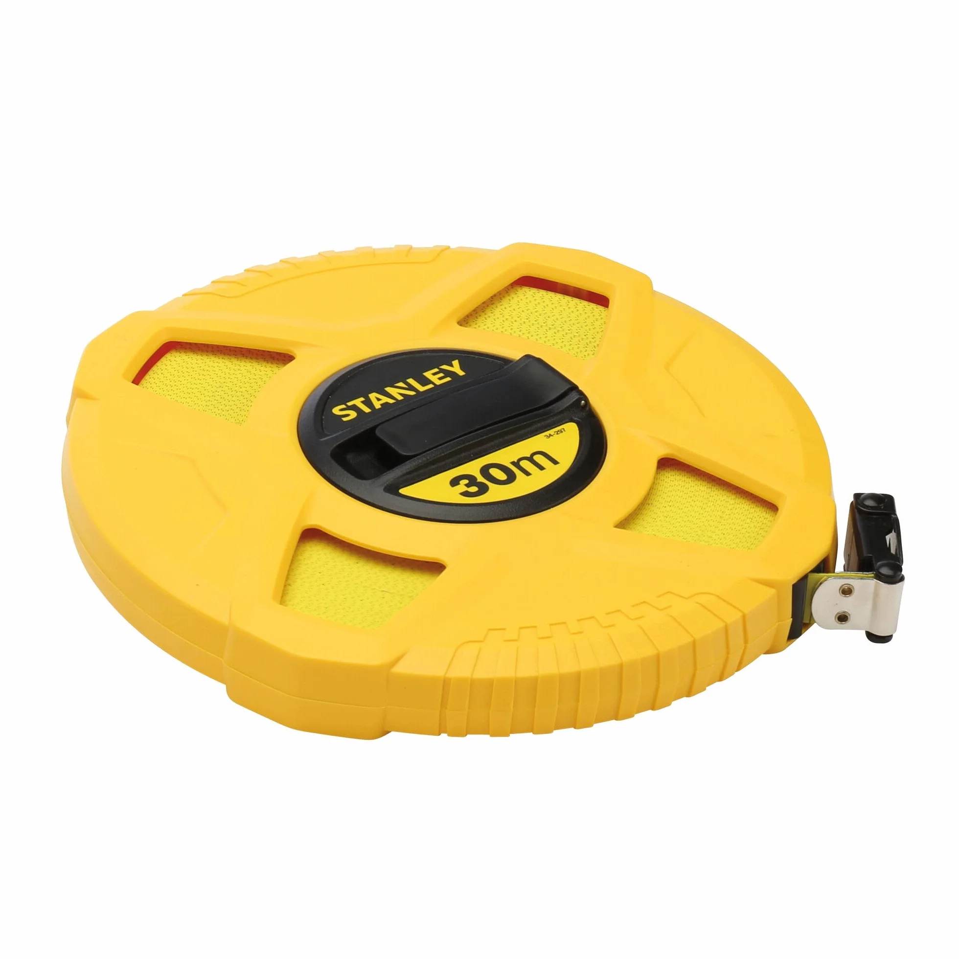 STANLEY Mètre À Ruban Fibre De Verre 30 M Jaune Fluo Revêtement Pvc Anti-Corrosion Anti-UV Non Conducteur Classe Iii Boitier Abs Antichocs