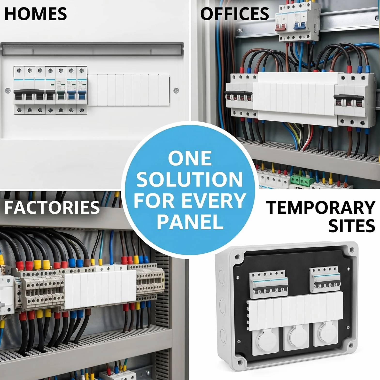 12 Pièces Cache-Fentes Pour Tableau Electrique, Cache Tableau Electrique, Cache-Trous Modulaires Pour Boîtier À Fusibles, Compatible Avec Legrand, Hager, Schneider Etc.