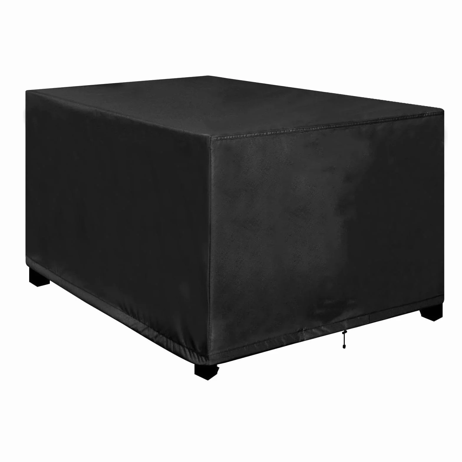 Bache Protection Exterieur Grande Taille 110x110x75cm Impermeable Tissu Oxford 600D Rectangulaire Housse Salon de Jardin Noir