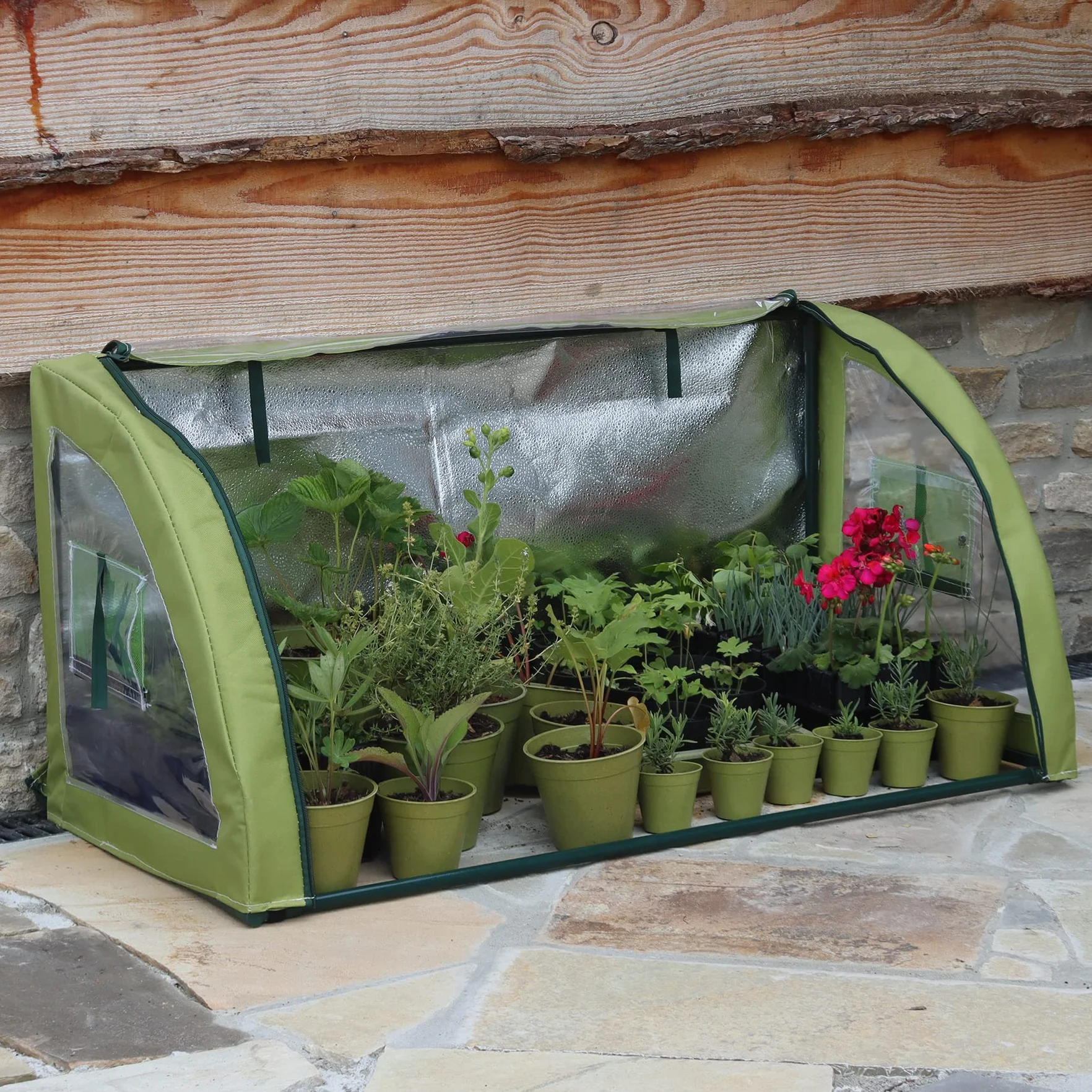 Haxnicks Light-Booster Cold Frame 150 x 160 x 40 cm Panneau arrière argenté