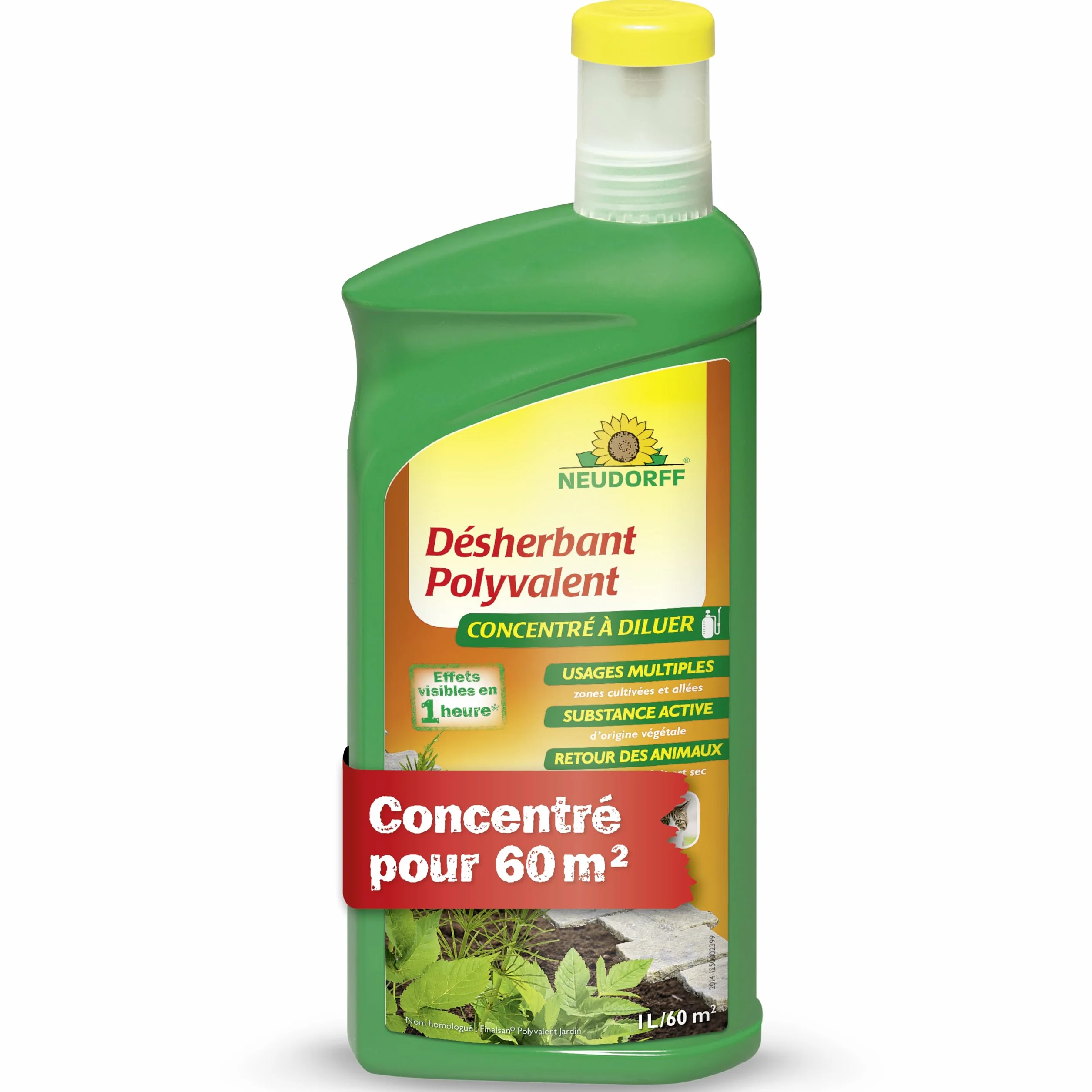 Neudorff Finalsan Désherbant Polyvalent 1 L Concentré Sans Glyphosate 60m²