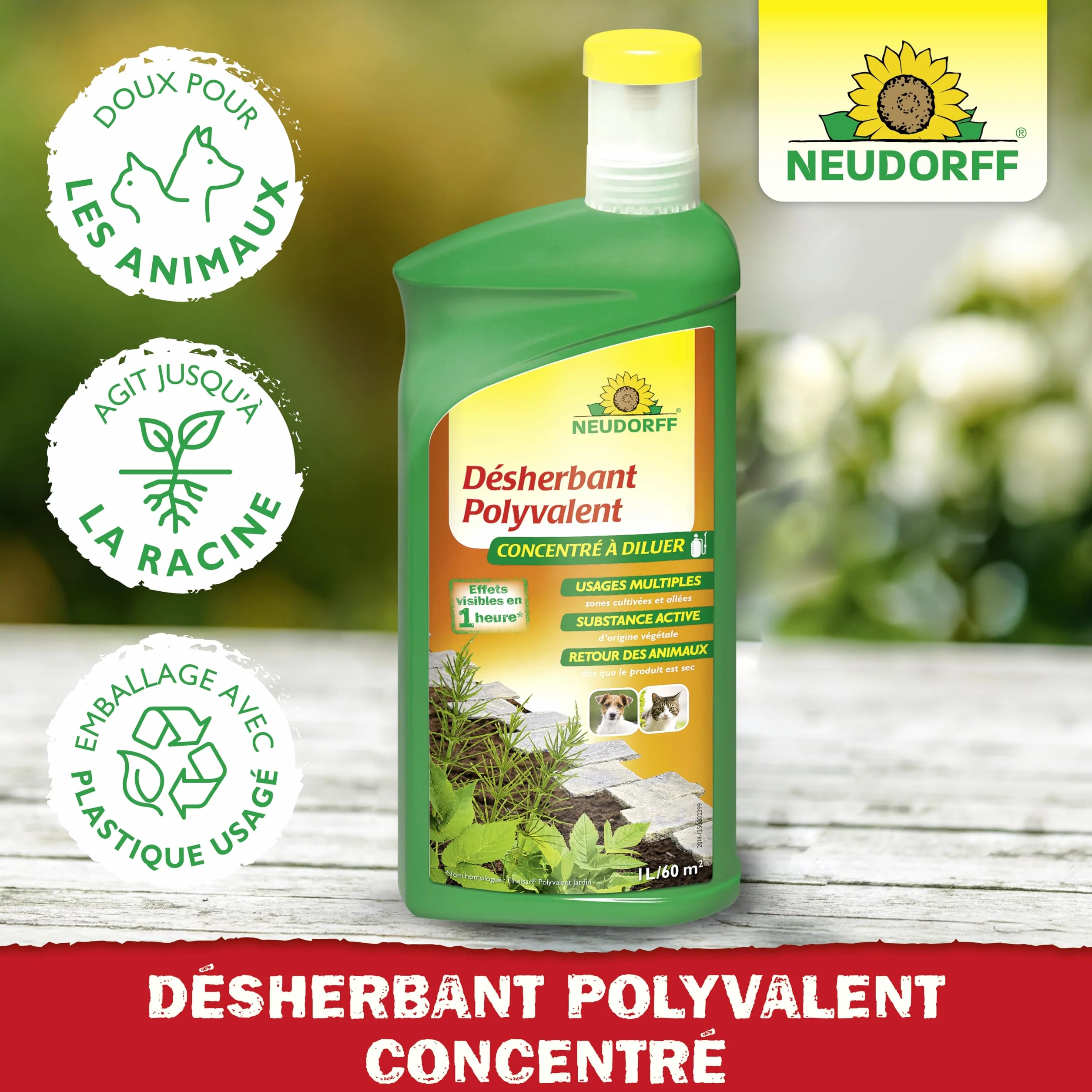Neudorff Finalsan Désherbant Polyvalent 1 L Concentré Sans Glyphosate 60m²