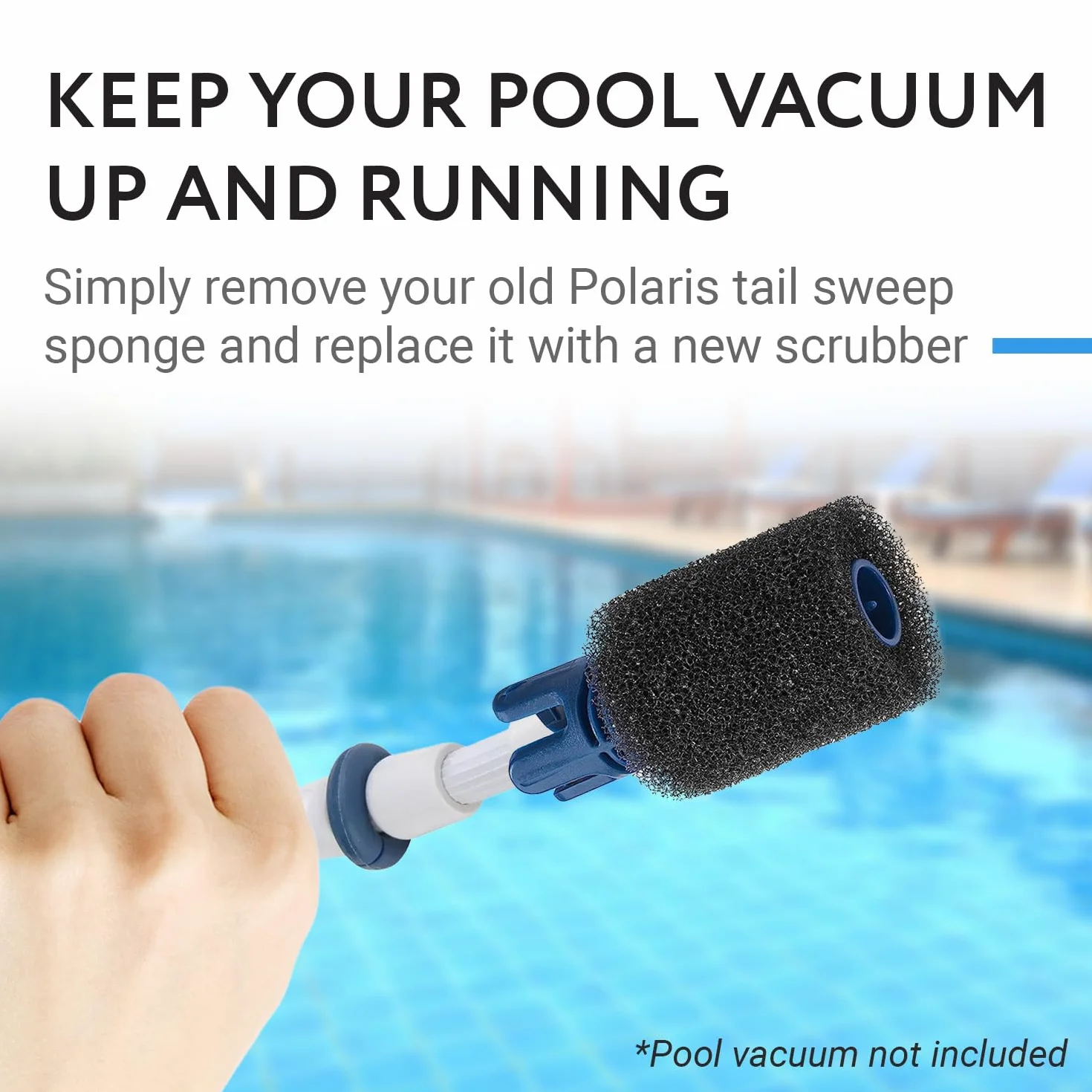 Polaris Tail Scrubber Remplacement pour Queue de Tuyau de Nettoyeur de Piscine Vac-Sweep - Convient aux 180, 280, 360, 380, 480, 3900 Sport - Lot de 10