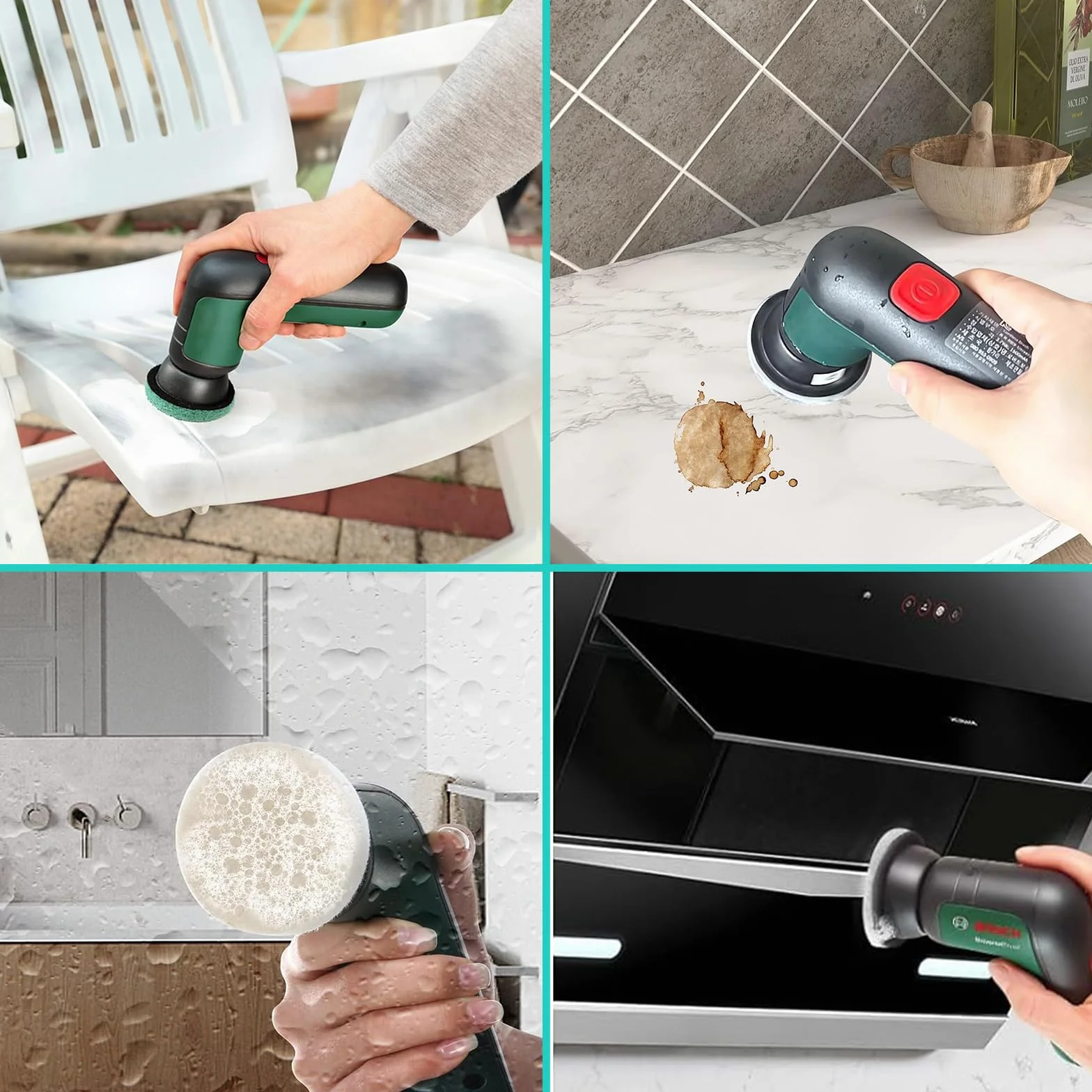 20 Pcs Tampon de Nettoyage Brosse de Nettoyage électrique Compatible Bosch Home/Garden 6033 Brosse de Nettoyage Universelle 5 Styles Bosch Brush