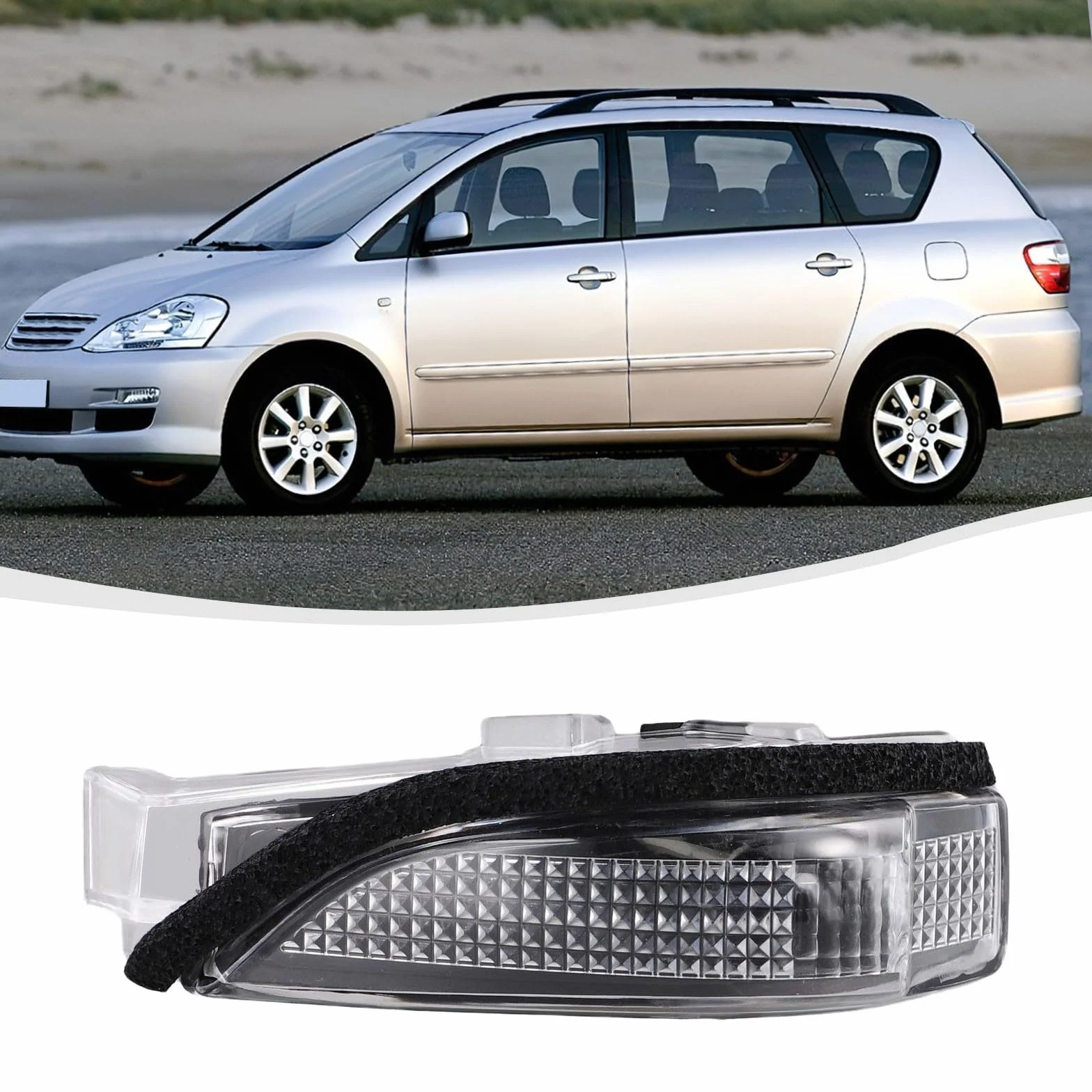Lentille de clignotant de rétroviseur gauche pour Toyota Corolla 2013-2020 OE 8174102040 ABS de rechange noir transparent installation facile