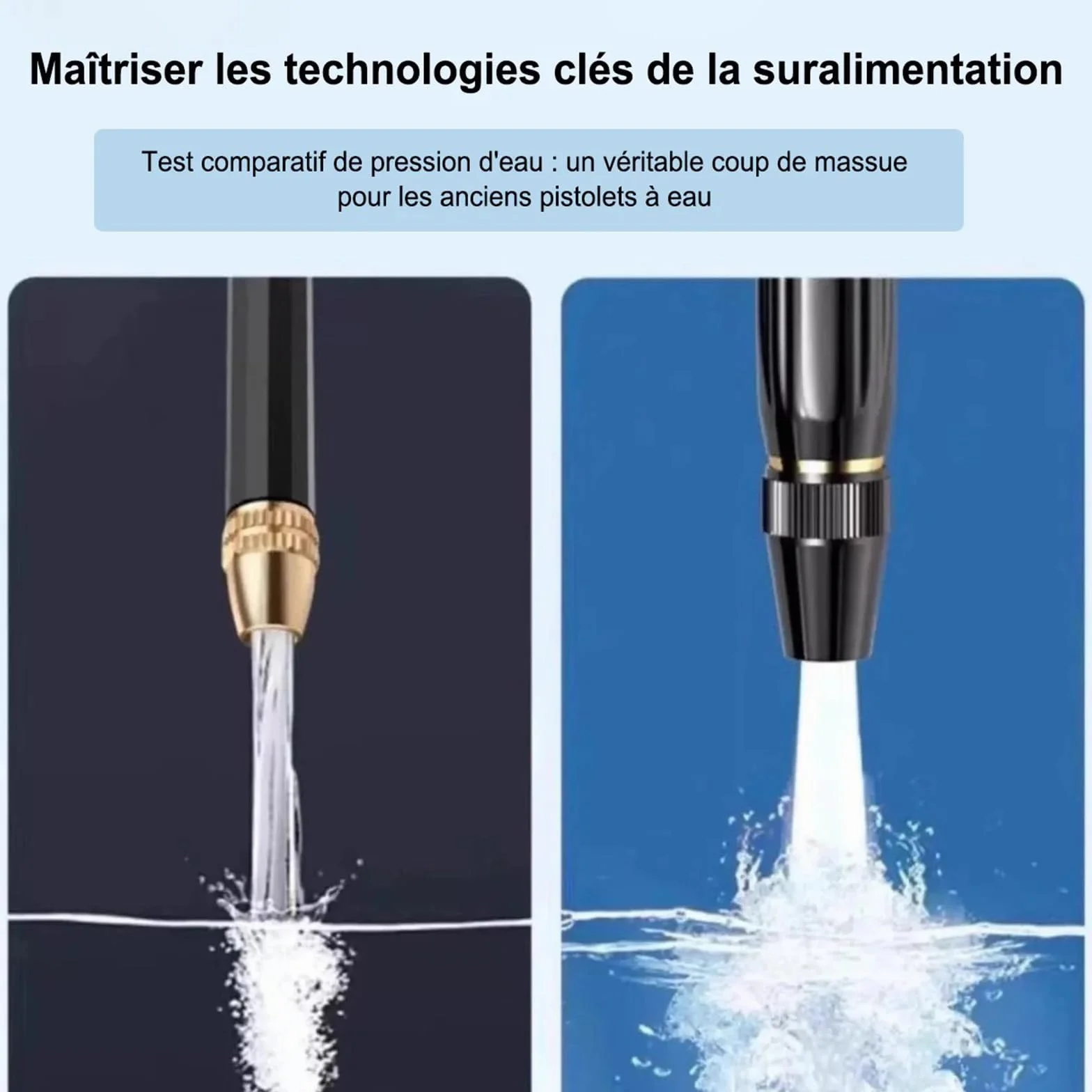 Billhol Pistolet Haute Pression de Lavage Auto pour Maison avec Buse Réglable et Multifonction (1 pièce)