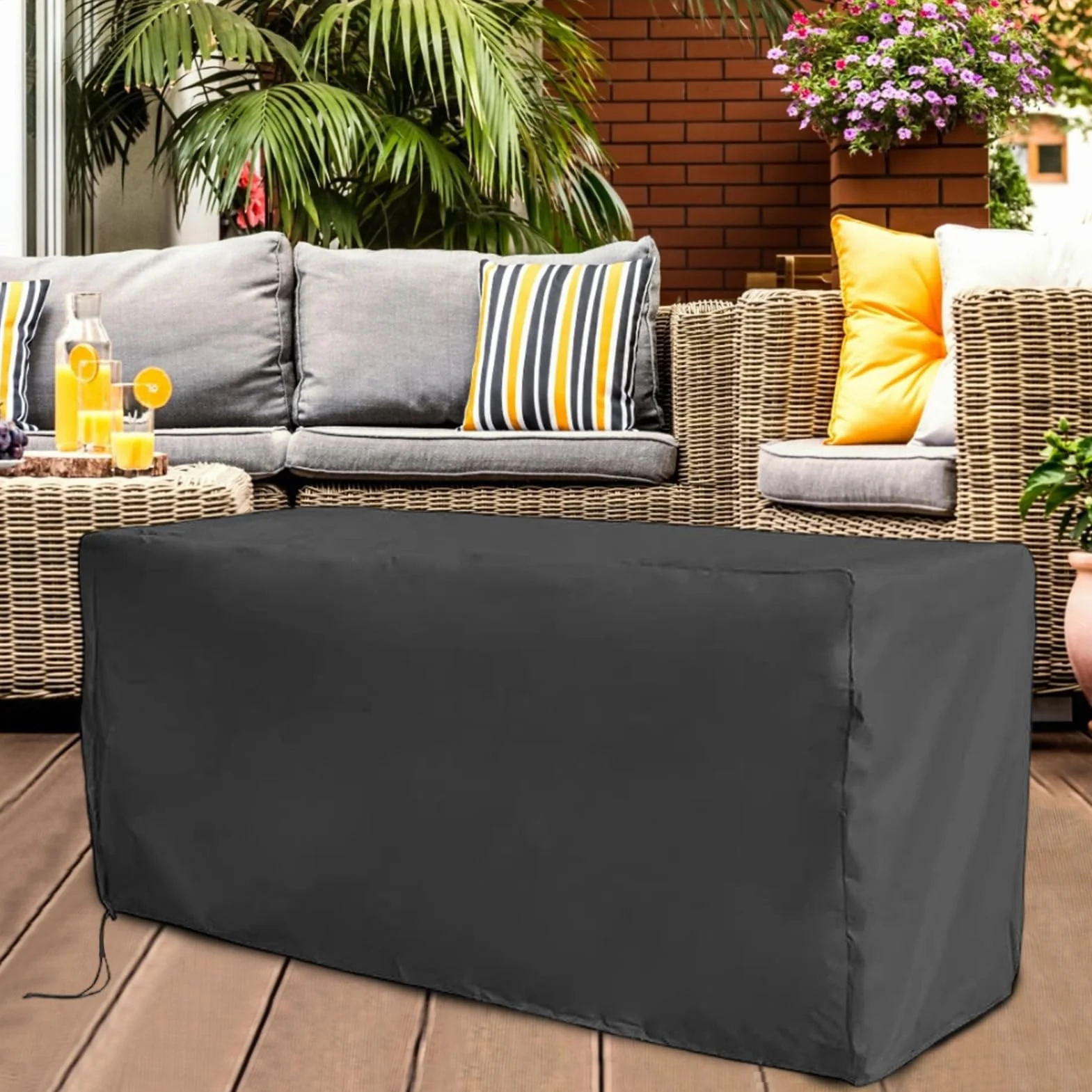 Housse de protection résistante UV toutes saisons pour terrasse jardin