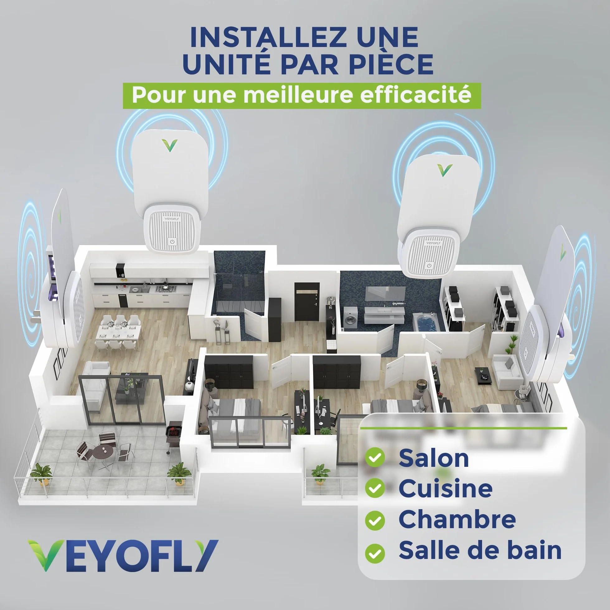 VEYOFLY Recharges pour piège à Insectes Volants, Attrape-Insectes, Tueur de moustiques (Lot de 5)