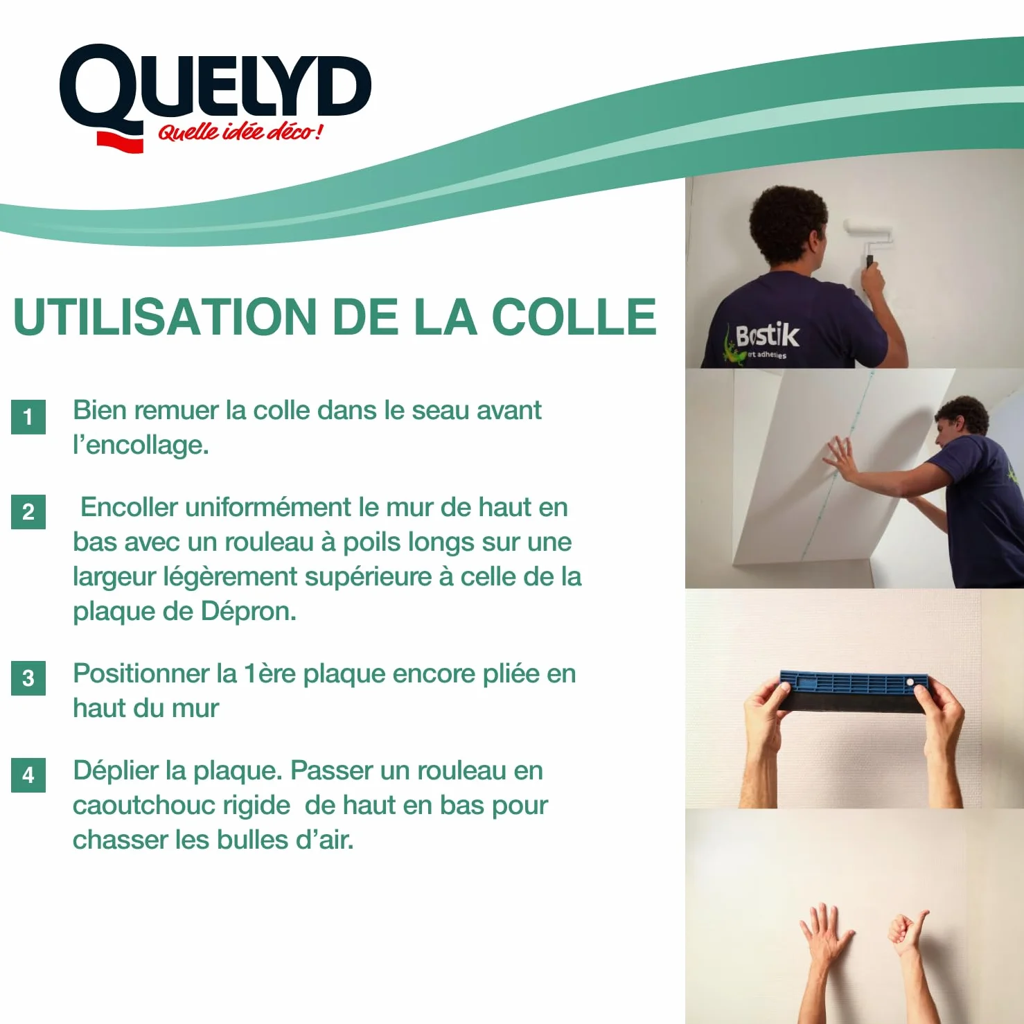 Quelyd Colle Pour Plaques Depron et Revêtement Isolants - Isolation Mur et Plafond - Maintien Immédiat -Sans Solvant - 1 Seau 6 kg