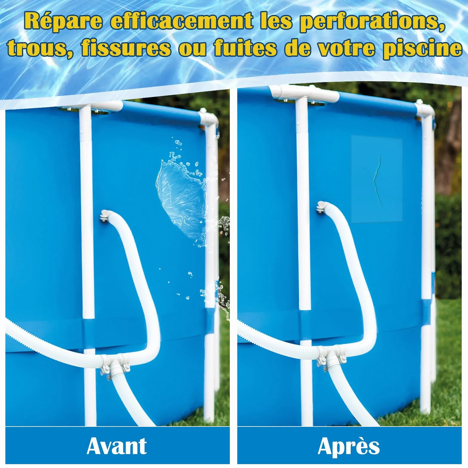 Kit Réparation Liner Piscine Transparent Ruban Adhésif Sous-marine 10cm*152cm