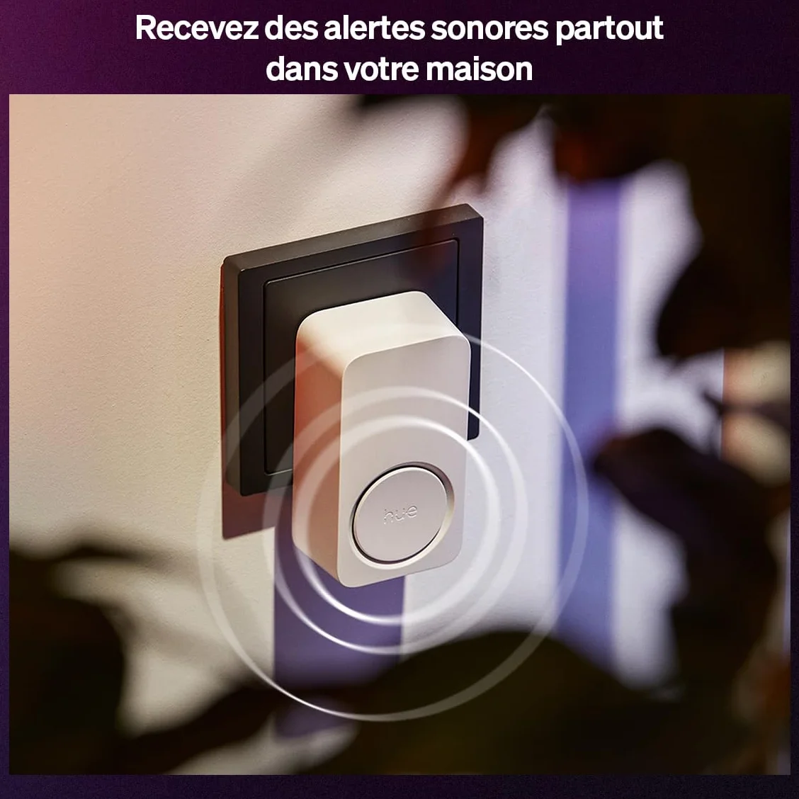 Philips Hue Sonnette vidéo filaire et Carillon connecté Secure – Caméra de surveillance extérieure résolution 2K avec audio bidirectionnel et vue infrarouge, intégration avec les lampes Hue, noir